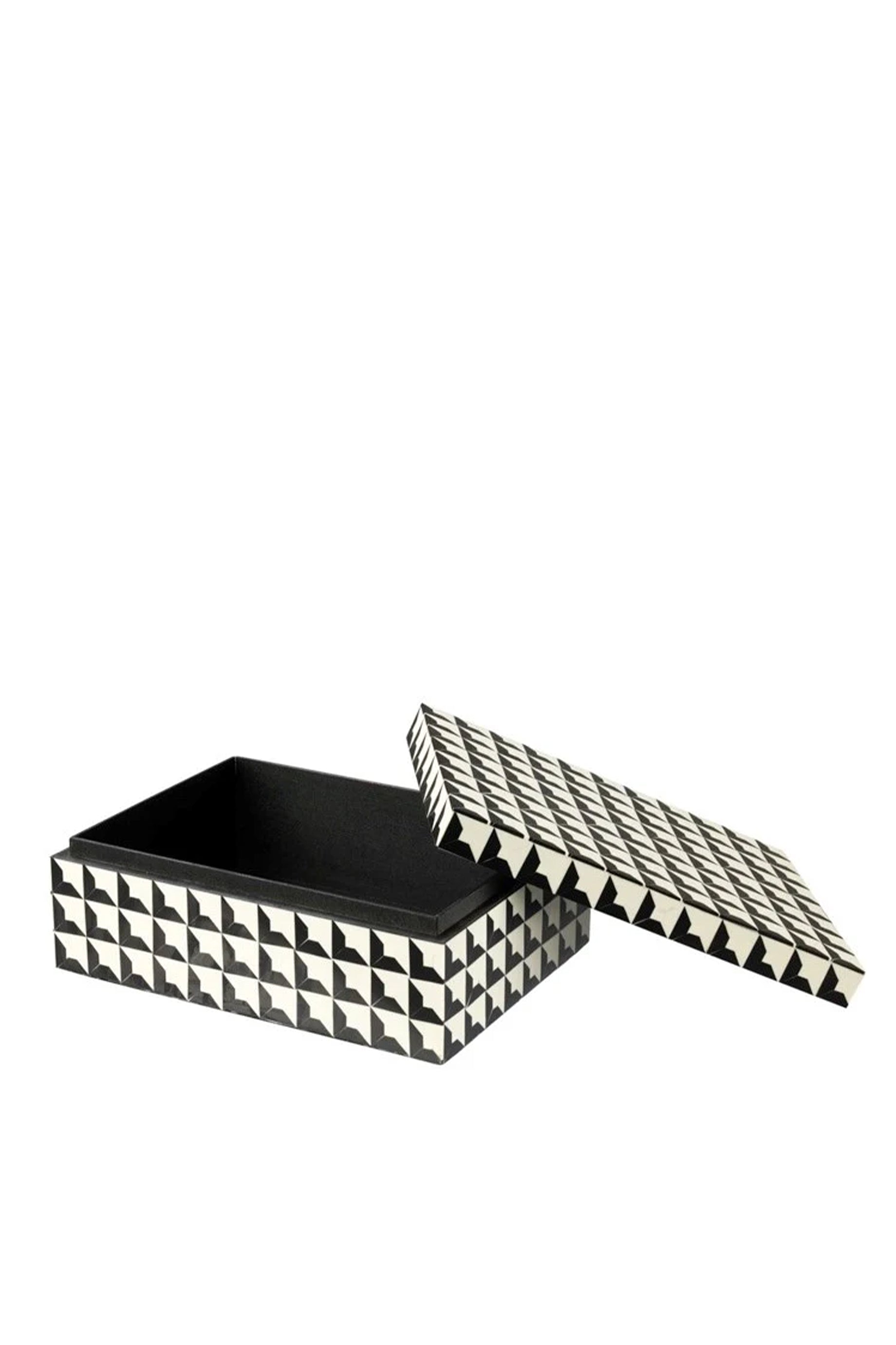 Husk Decor Box - Houndtooth Pattern Storage Box for Home Organization | Perfect for Bedroom, Bathroom & Office Decor