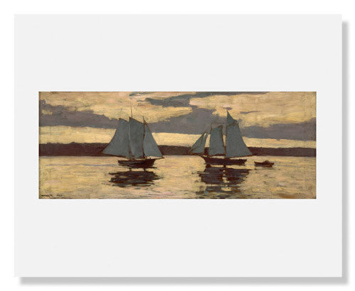 Winslow Homer Gloucester Mackerel Fleet at Sunset Painting - Coastal Artwork for Home & Office Decor | Perfect for Living Room, Bedroom, or Office Wall