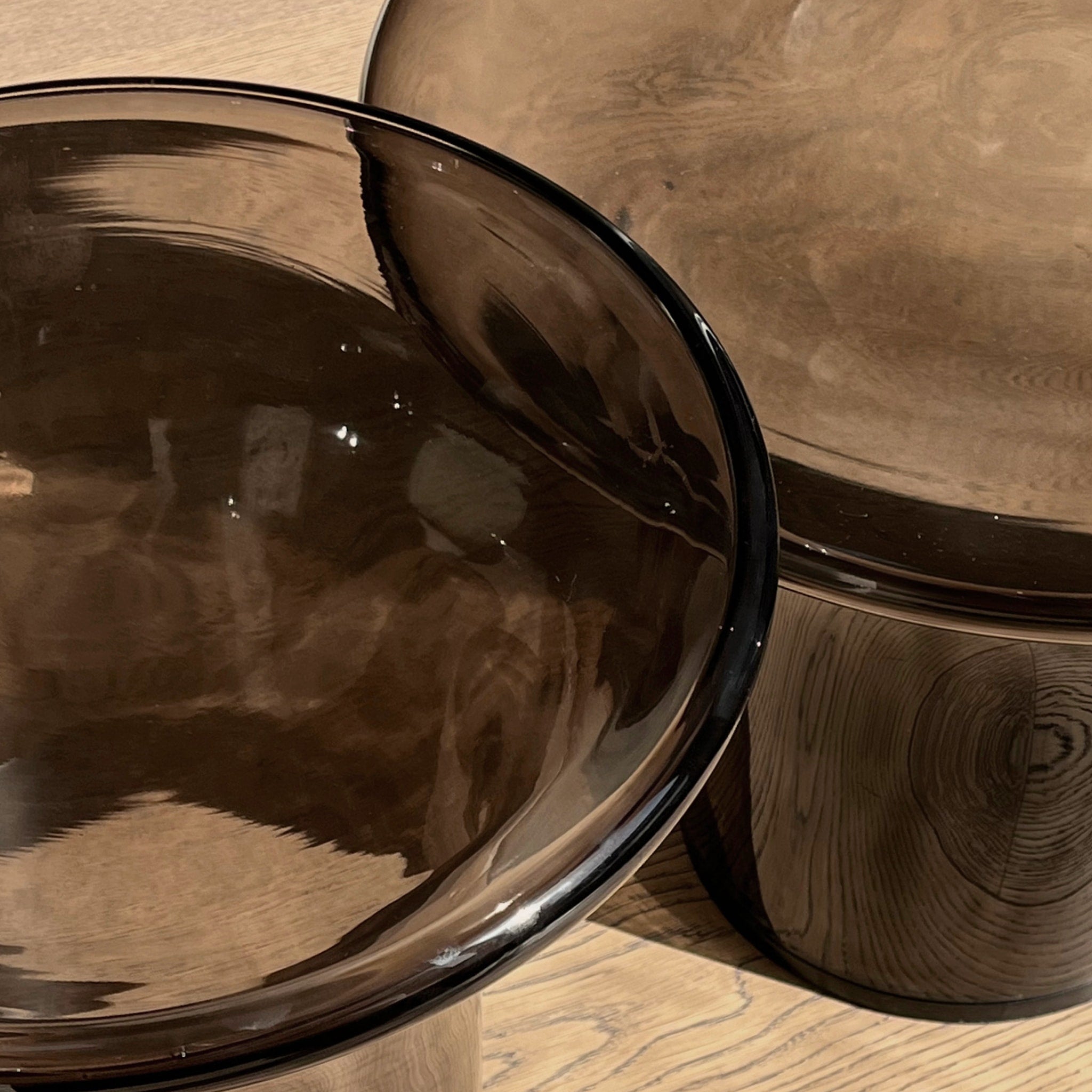 PRE ORDER 101 COPENHAGEN Trumpet Side Table - Low Profile 35cm Height - Smoked Forest Finish - Modern End Table for Living Room, Bedroom & Office Decor