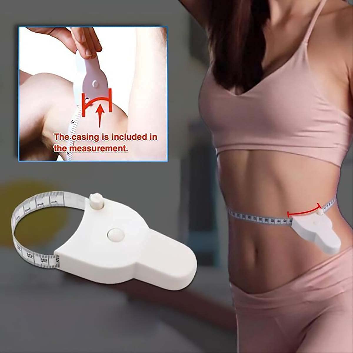 Niralasa Automatic Telescopic Tape Measure - Self-Tightening Body Measuring Ruler with Retractable Double Scales | Perfect for Waist Measurement, Fitness Tracking & Tailoring | Home Gym & Sewing Essential