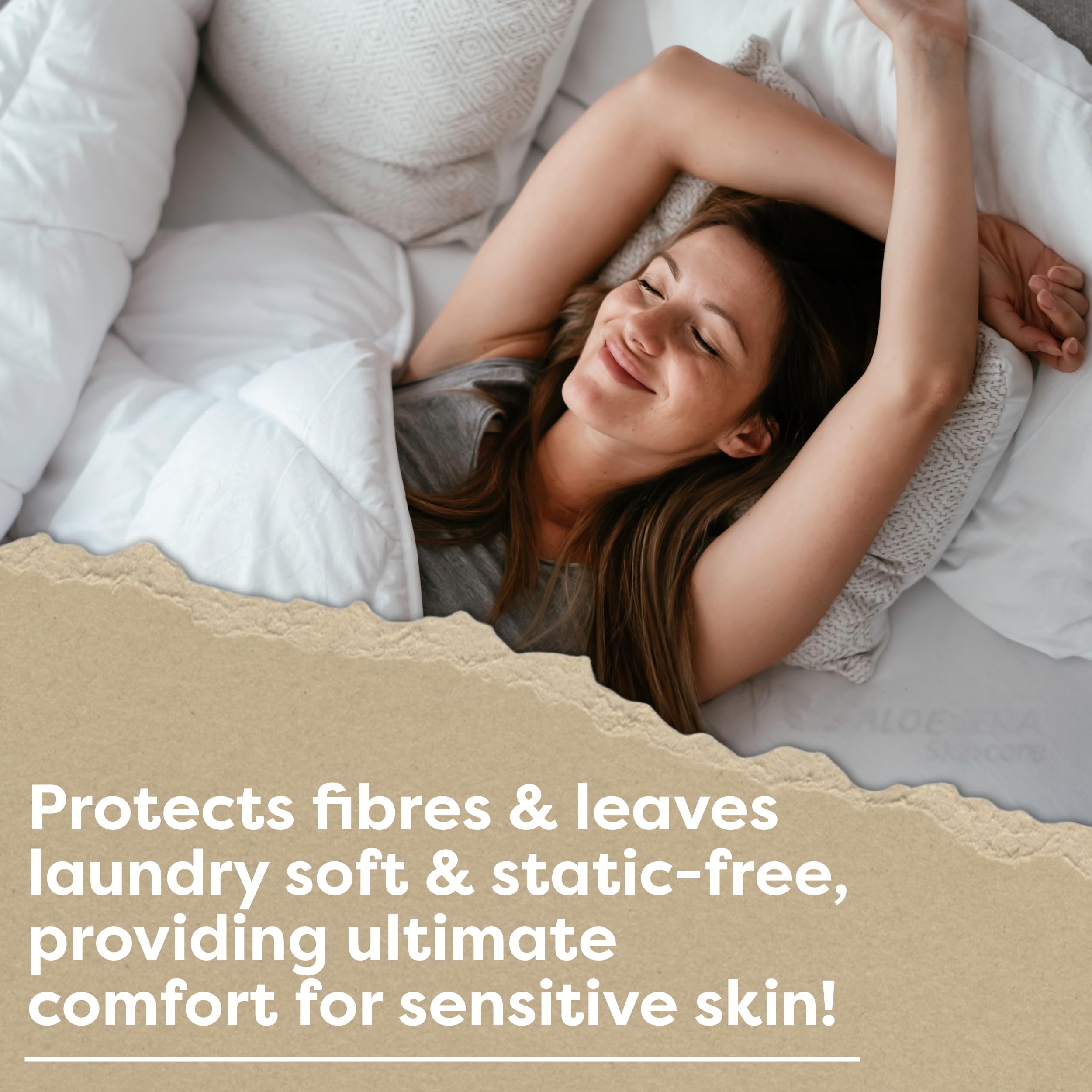 Eco-Mate Natural Sandalwood & Cedarwood Fabric Softener - 500ml Plant-Based Biodegradable Concentrated Liquid Conditioner - Eco Friendly Hypoallergenic Laundry Solution for Sensitive Skin - Perfect for Baby Clothes, Bedding & Towels