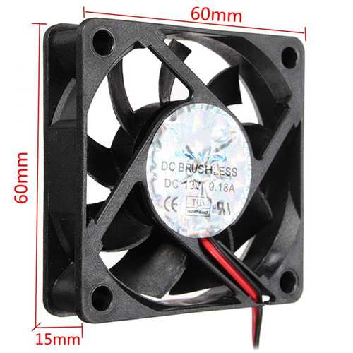 12V 4 Pin 60x60x15mm CPU Cooling Fan for Desktop Computer - Quiet PC Cooling Solution for Gaming, Office & Home Use
