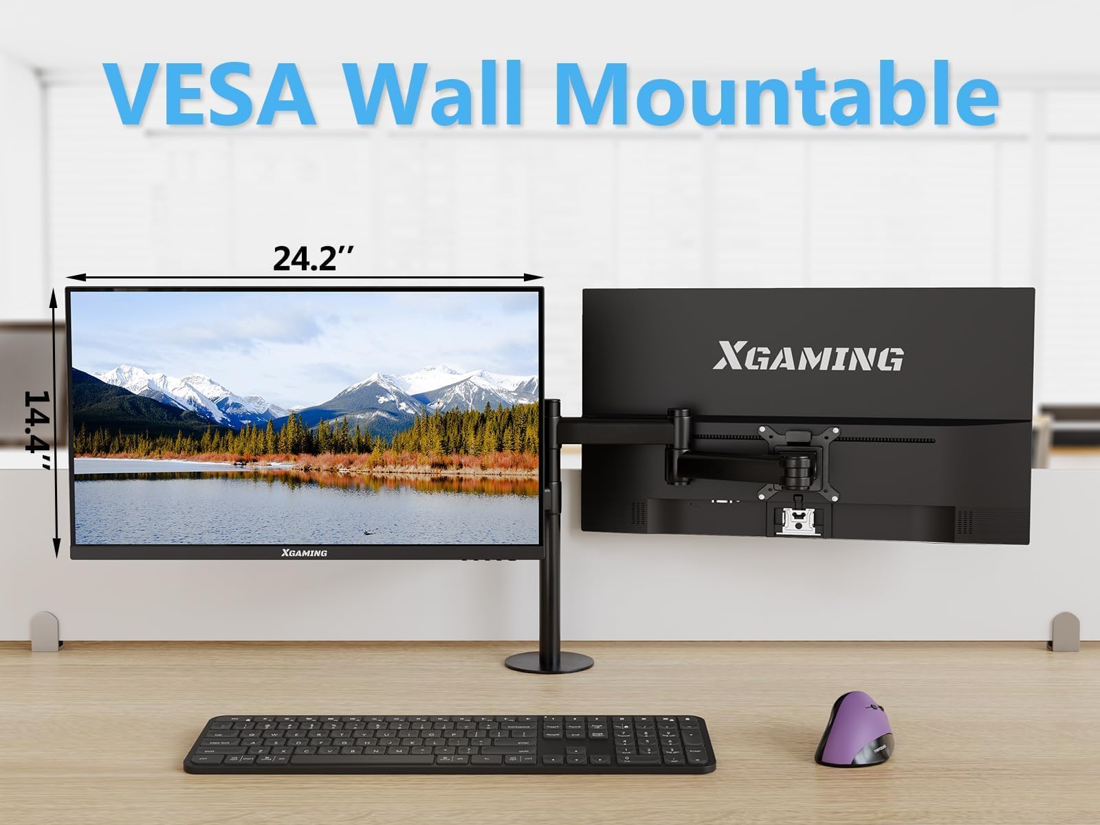 27 Inch FHD 1080P Gaming Monitor - 100Hz IPS Screen, 3ms Response, FreeSync, HDMI/VGA/DisplayPort, Built-in Speakers, VESA Mount | Perfect for Home Office, Gaming & Entertainment