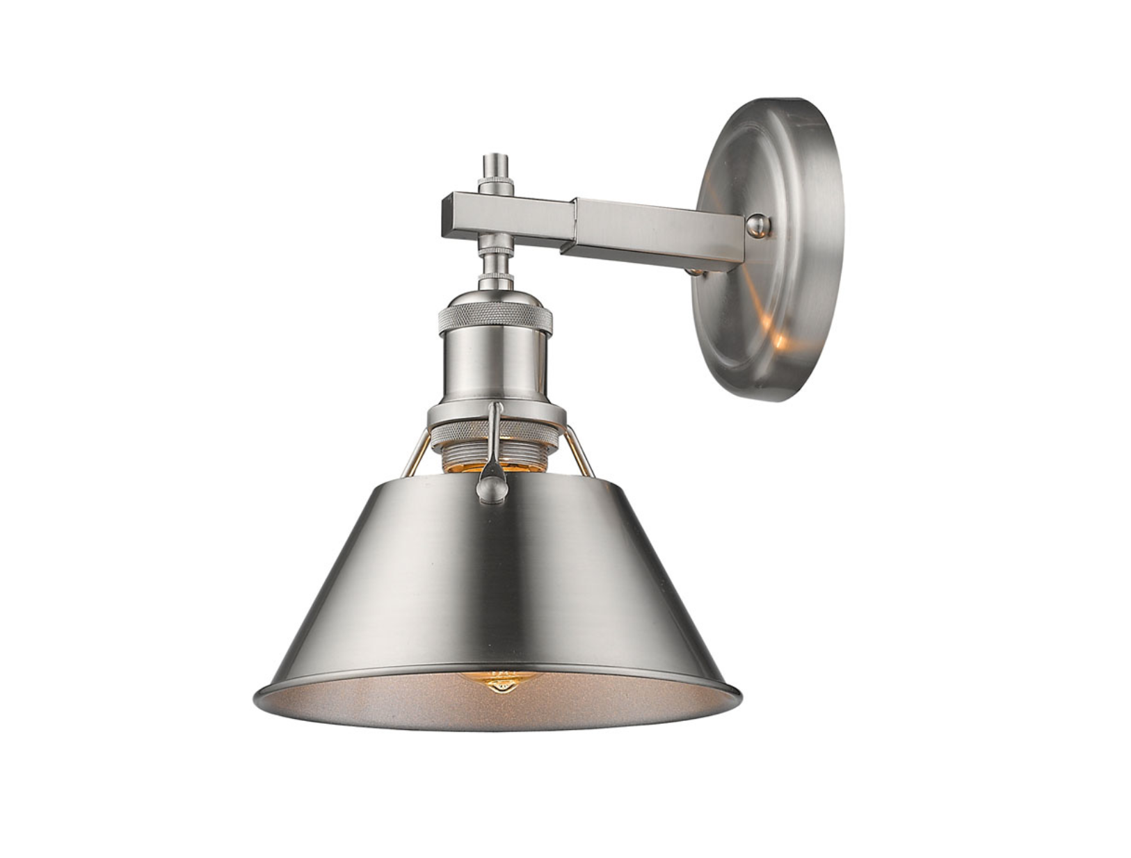 Wesley Wall Sconce Light Fixture - Modern Plug-in Wall Lamp for Bedroom, Living Room & Hallway - Adjustable Swing Arm with On/Off Switch - Easy Installation No Wiring Needed