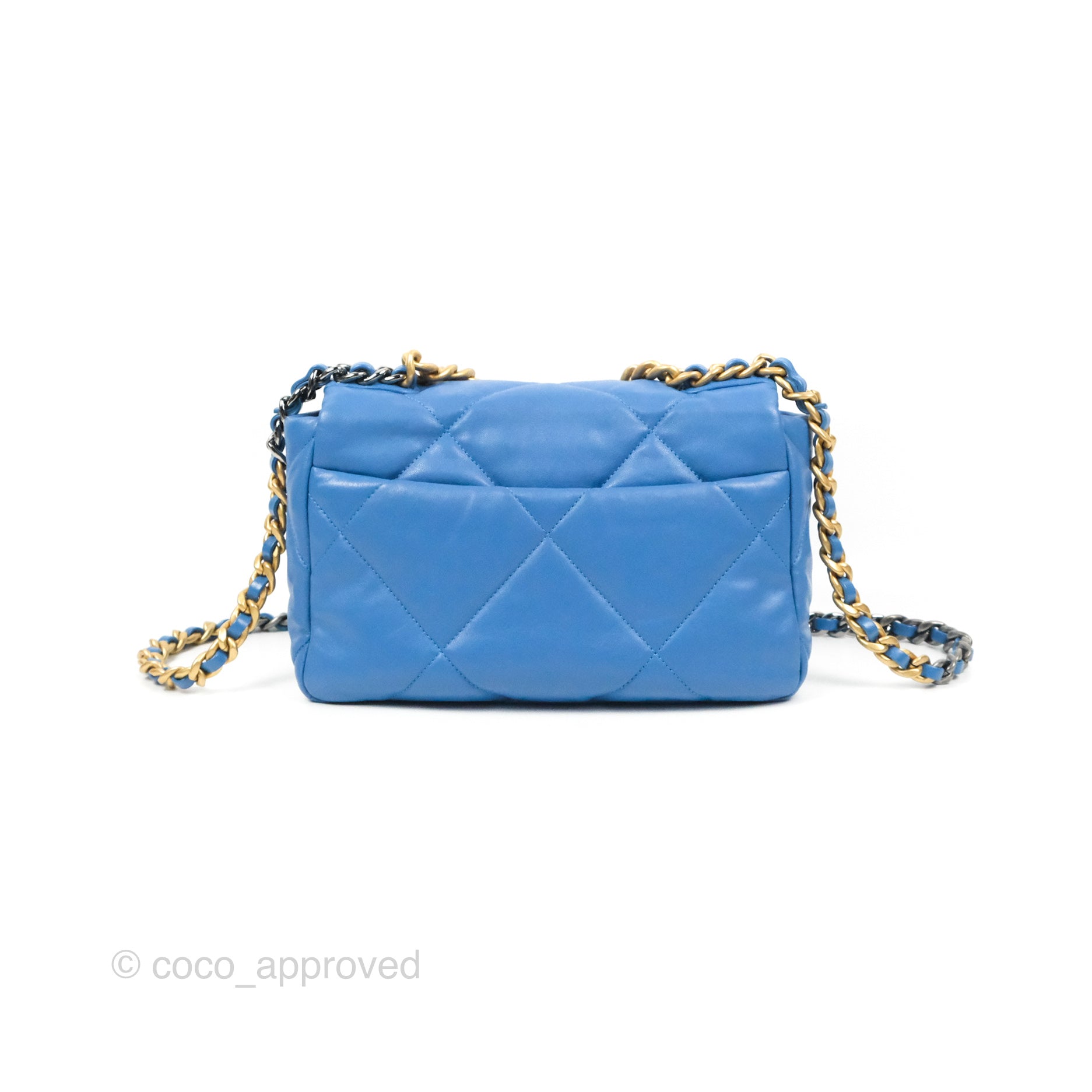 Chanel 19 Small Handbag in Blue with Mixed Hardware - Luxury Crossbody Bag for Women, Perfect for Date Night & Evening Events
