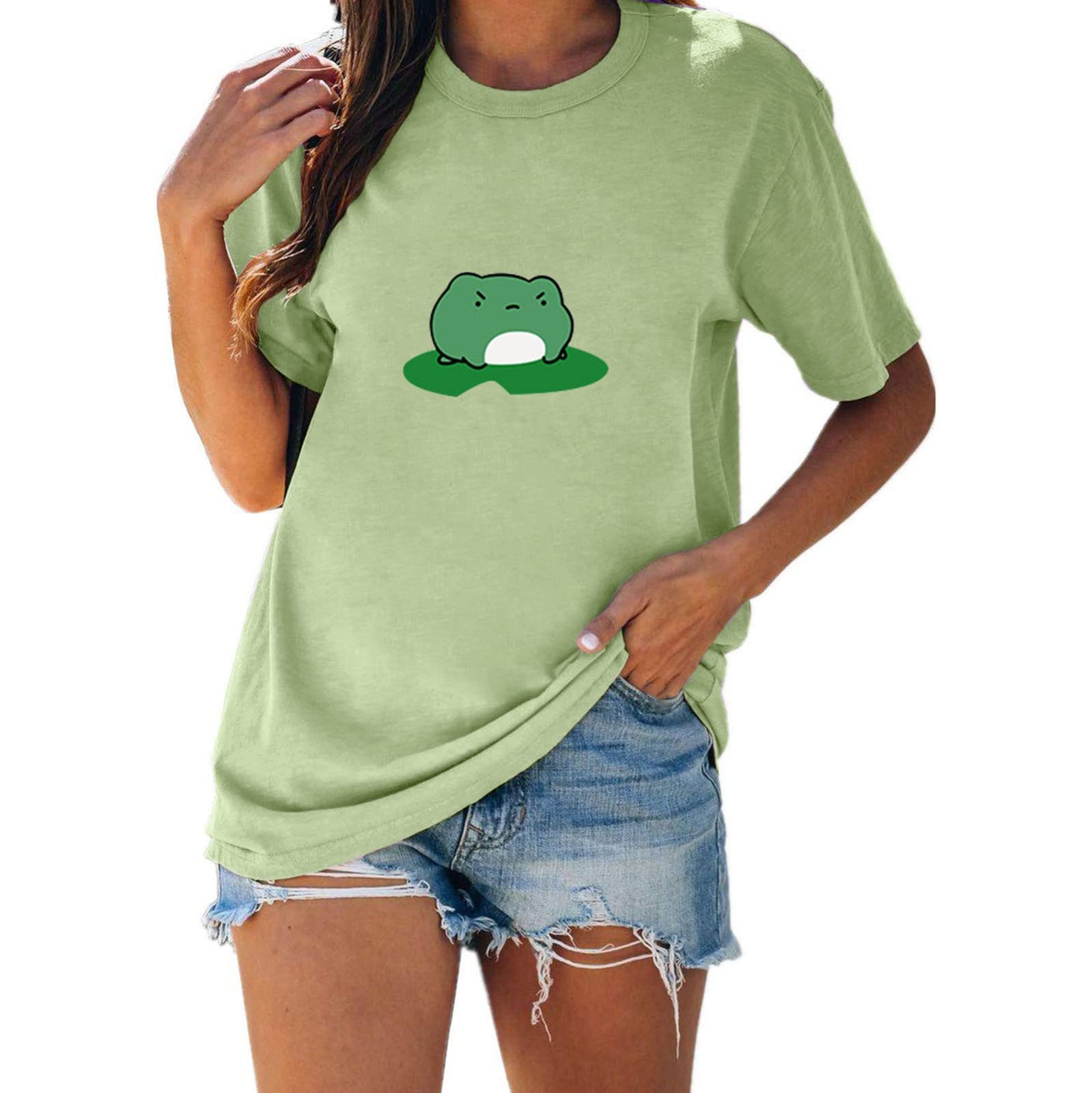 Women's Cartoon Graphic T-Shirts - Summer Short Sleeve Printed Tees for Casual Wear | Cute Casual Outfits, Streetwear, and Everyday Comfort