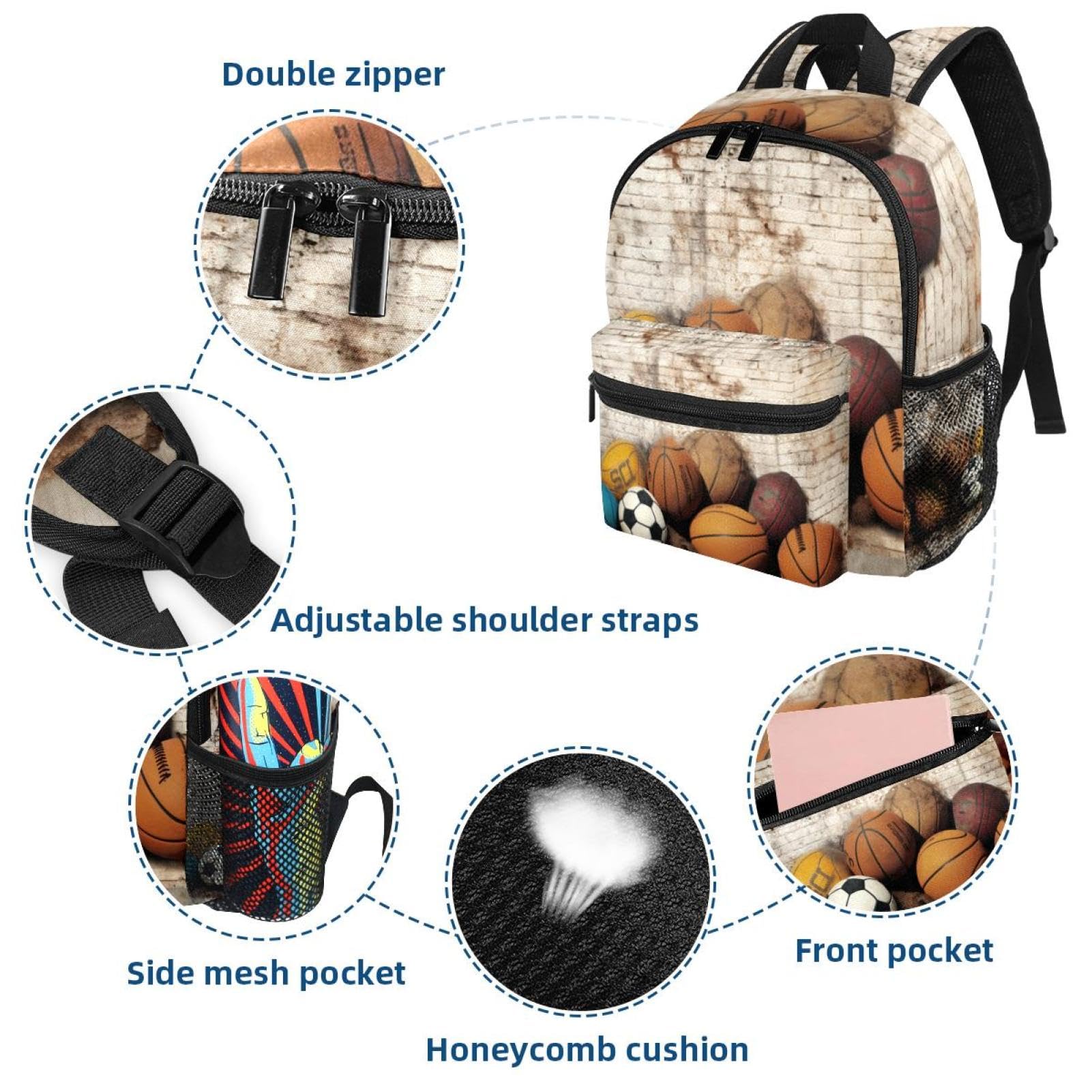 Stylish Travel Backpacks for Women & Men - Durable Sports Backpack for Basketball, Football, Baseball - Perfect for Gym, School, Hiking & Outdoor Adventures