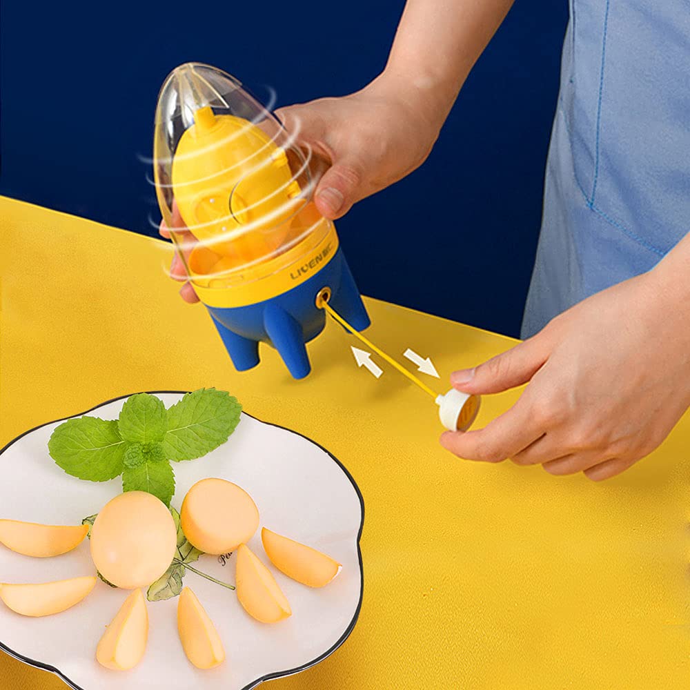 Golden Egg Maker - Manual Egg Puller & Scrambler, Portable Silicone Yolk Mixer with Drawstring for Perfectly Mixed Eggs - Ideal for Breakfast, Baking & Cooking at Home