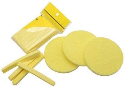 SIYAA 12-Pack Facial Sponge Sticks - Gentle Makeup Remover & Cleansing Sponges for Women & Men | Soft Exfoliating Face Wash Tools for Daily Skincare Routine, Travel & Spa Use