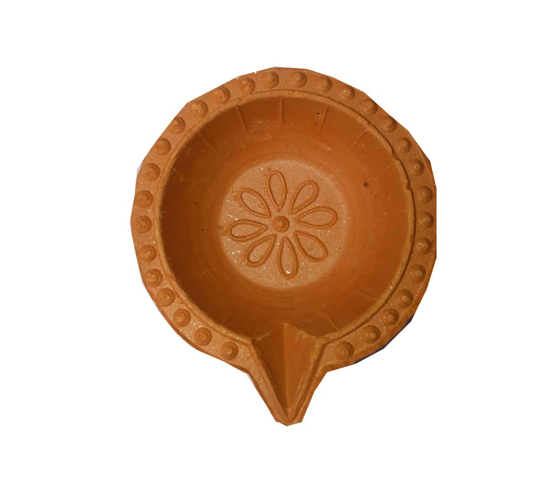 12 Set Handmade Clay Diya Lamps for Diwali Puja - Traditional Indian Oil Wick Burners for Hindu Prayer, Home Decor & Festival Celebrations - Perfect for Diwali Decorations, Wedding Ceremonies & Spiritual Rituals