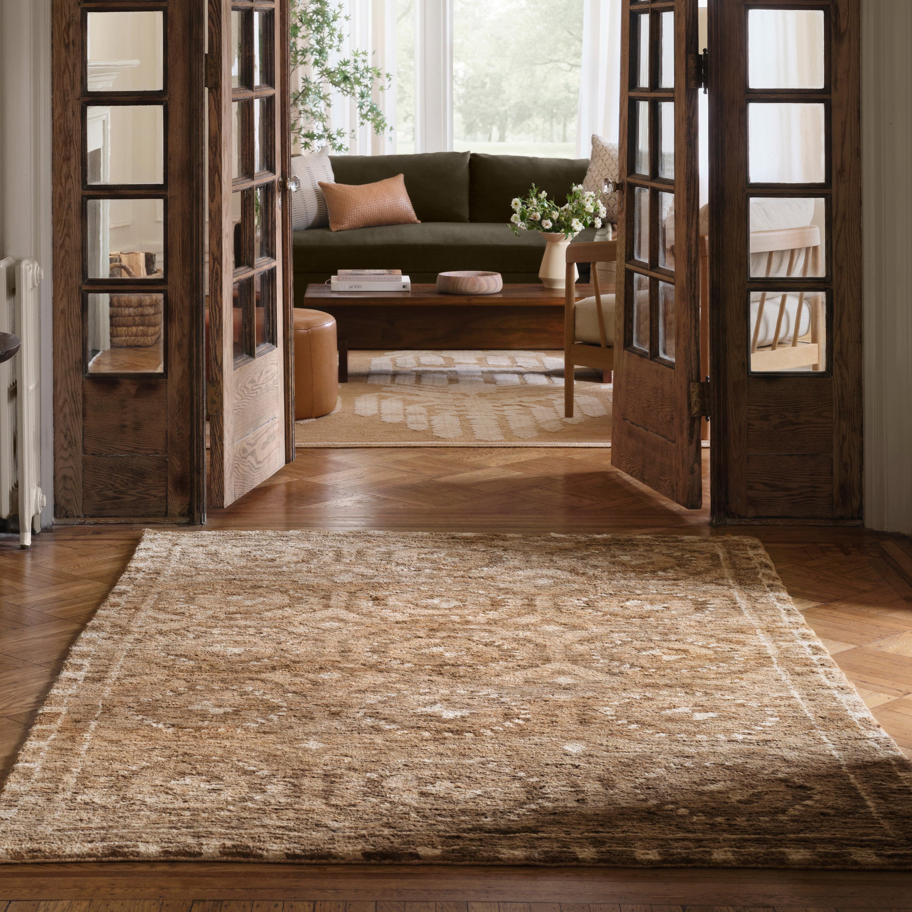 Eco-Friendly Ila Jute Area Rug - Natural Handwoven Floor Mat for Living Room, Bedroom & Dining Area - Sustainable Home Decor