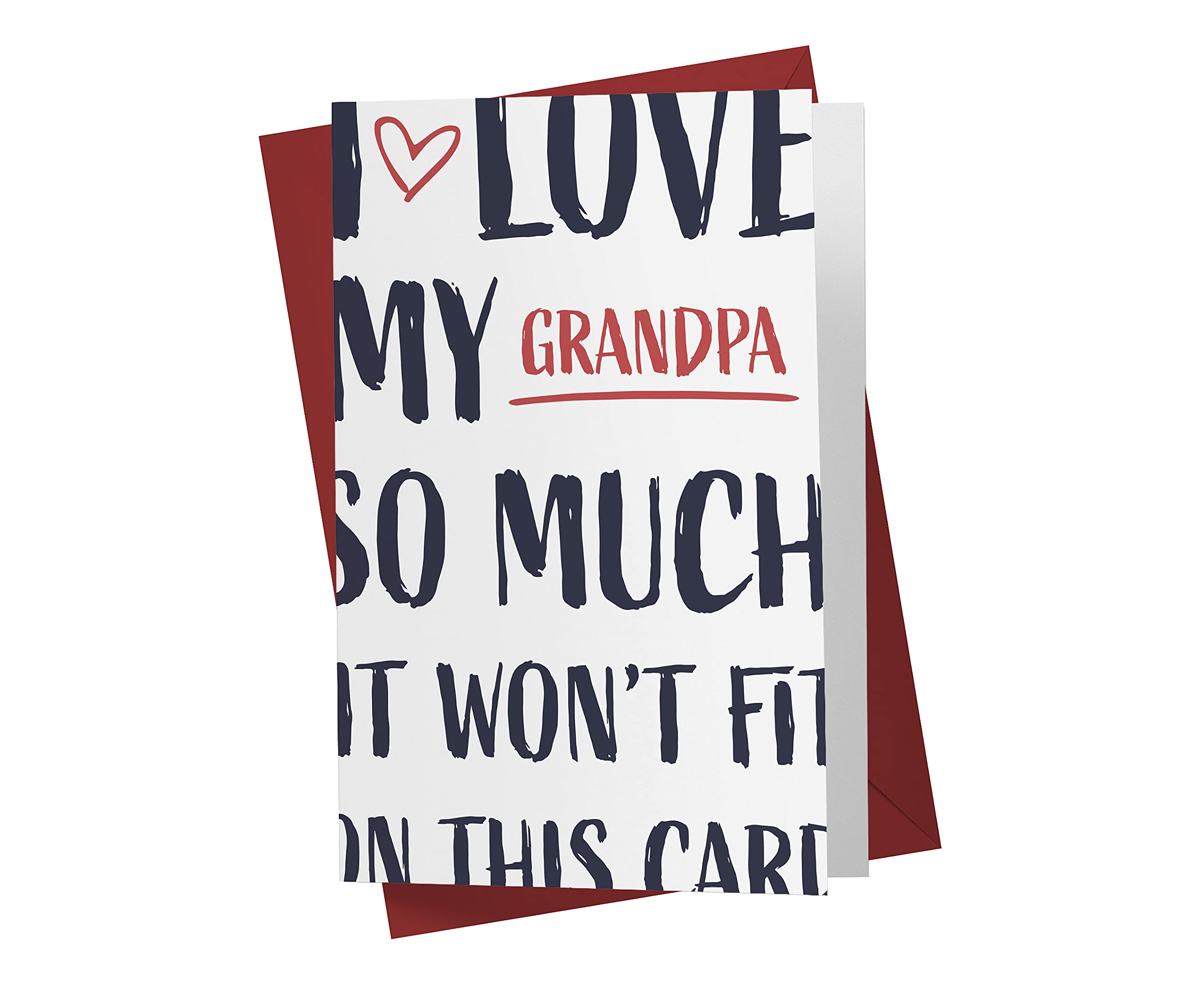 Karto Sweet Birthday Card for Grandpa - Large 5.5x8.5 inch Grandfather Birthday Greeting Card with Heartwarming Message - Perfect for Grandfather's Day, Father's Day & Special Occasions