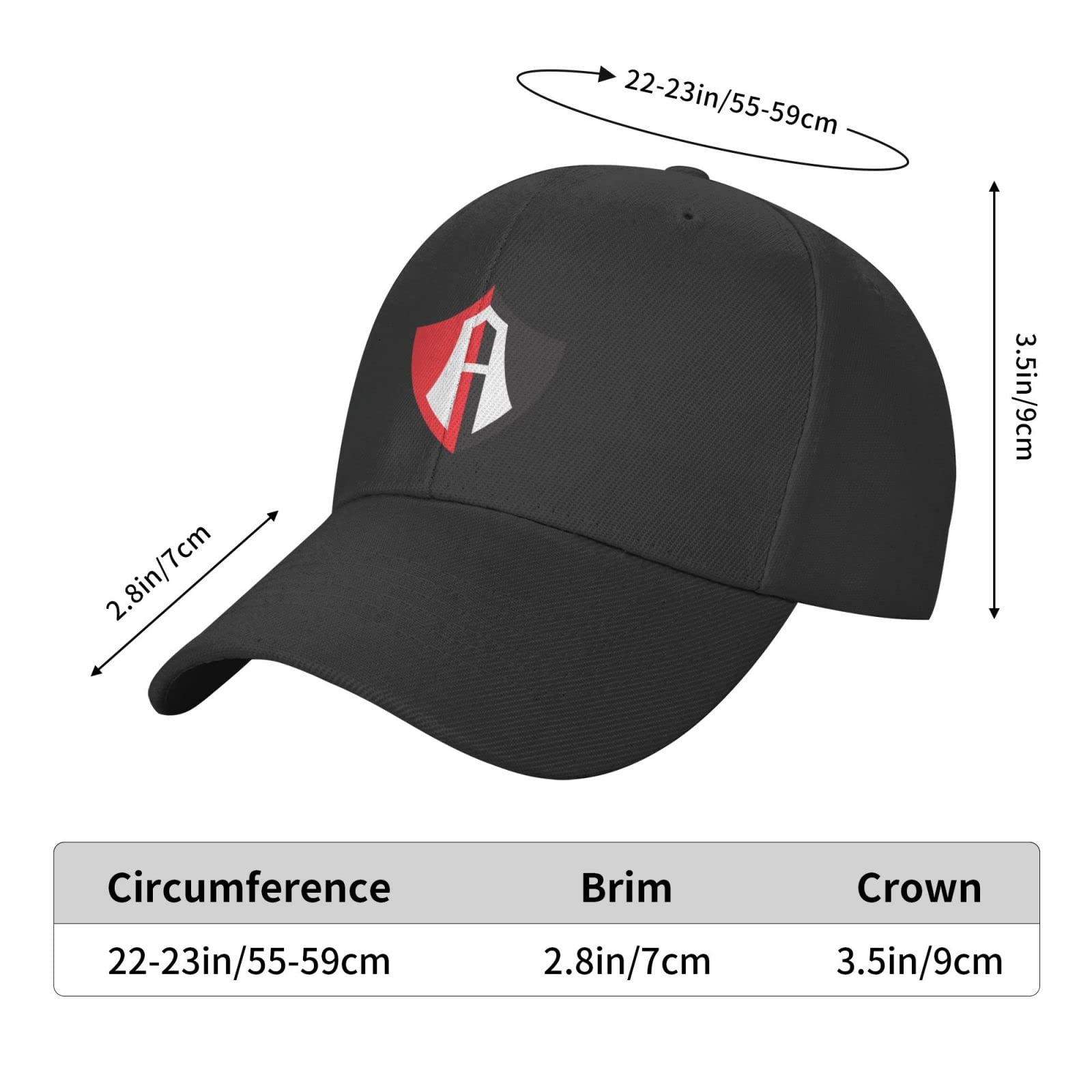Deportivo Toluca F.C. Unisex Baseball Cap - Adjustable Cowboy Style Dad Hat for Men & Women - Black Plain Casual Hat for Sports, Outdoor & Daily Wear