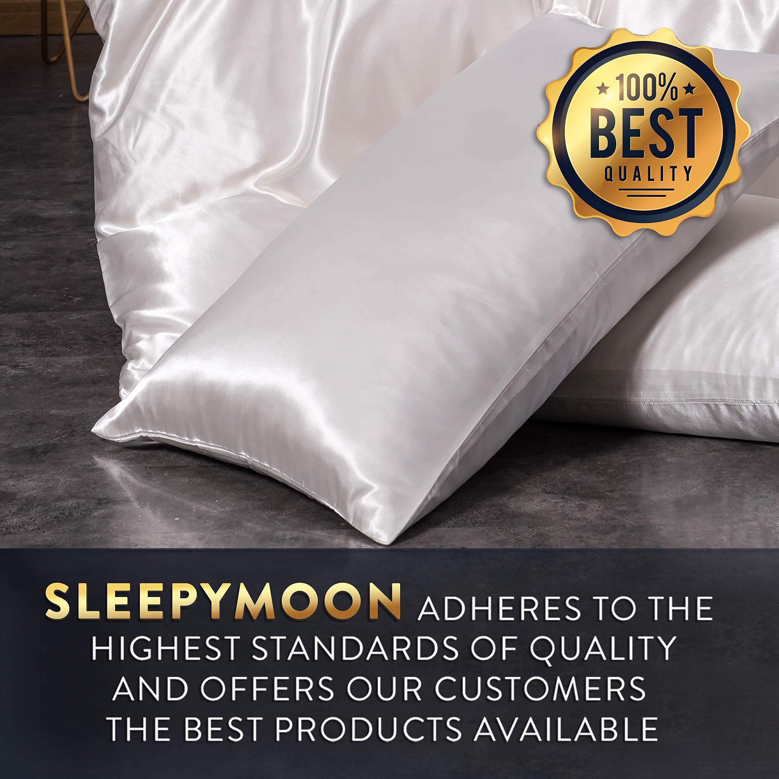 Premium Sleepymoon Silk-Like Duvet Cover Set - Twin, Full, Queen, King Size (Cream, King) - Includes Duvet Cover + Pillow Shams - Ultra Soft & Breathable for Year-Round Comfort - Perfect for Bedroom, Guest Room, Hotel, or Airbnb Styling