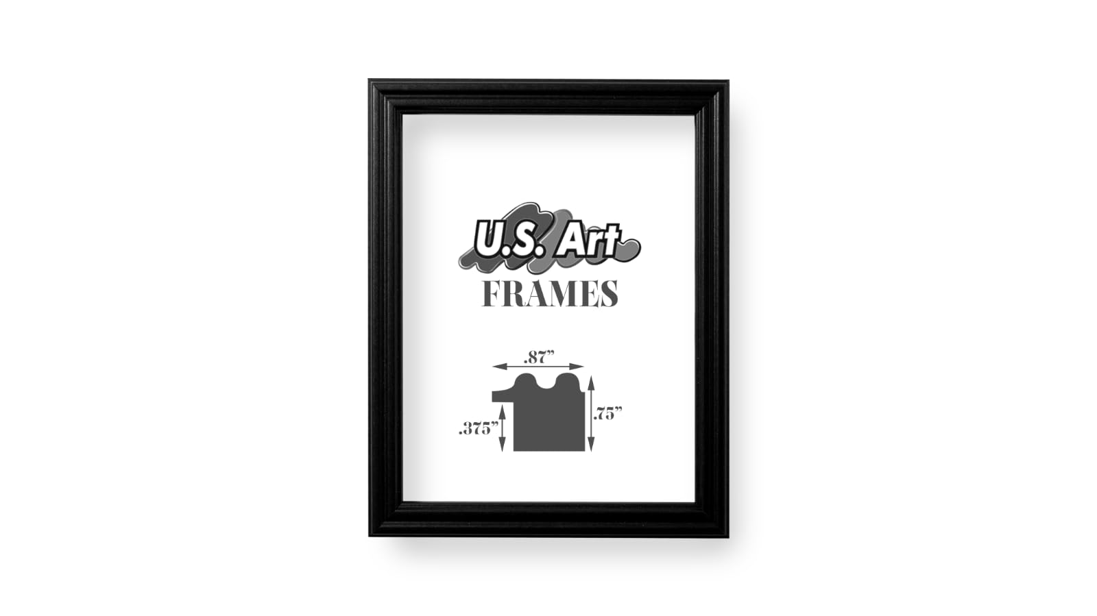 12x16 Inch Black Solid Wood Picture Frame - Set of 2, 0.75 Inch Thin Profile Wall Decor for Photos, Posters & Artwork - Perfect for Living Room, Bedroom or Office Display