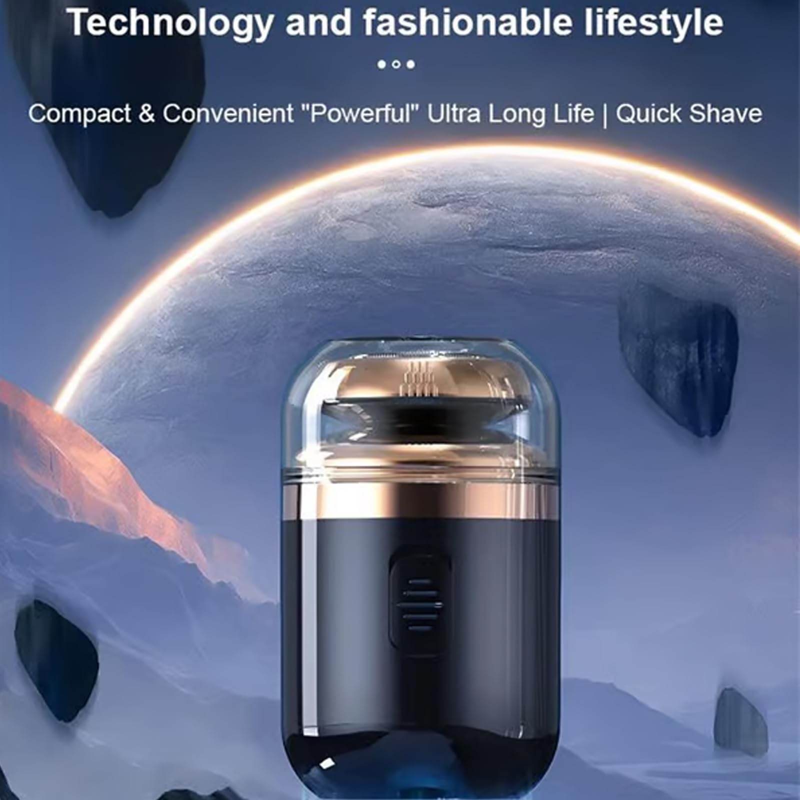 2024 Newest Unisex Mini Portable Electric Shaver - 2-in-1 Rechargeable & Waterproof Travel Razor for Men & Women | Perfect for Business Trips, Gym Bags & On-the-Go Grooming (Black)