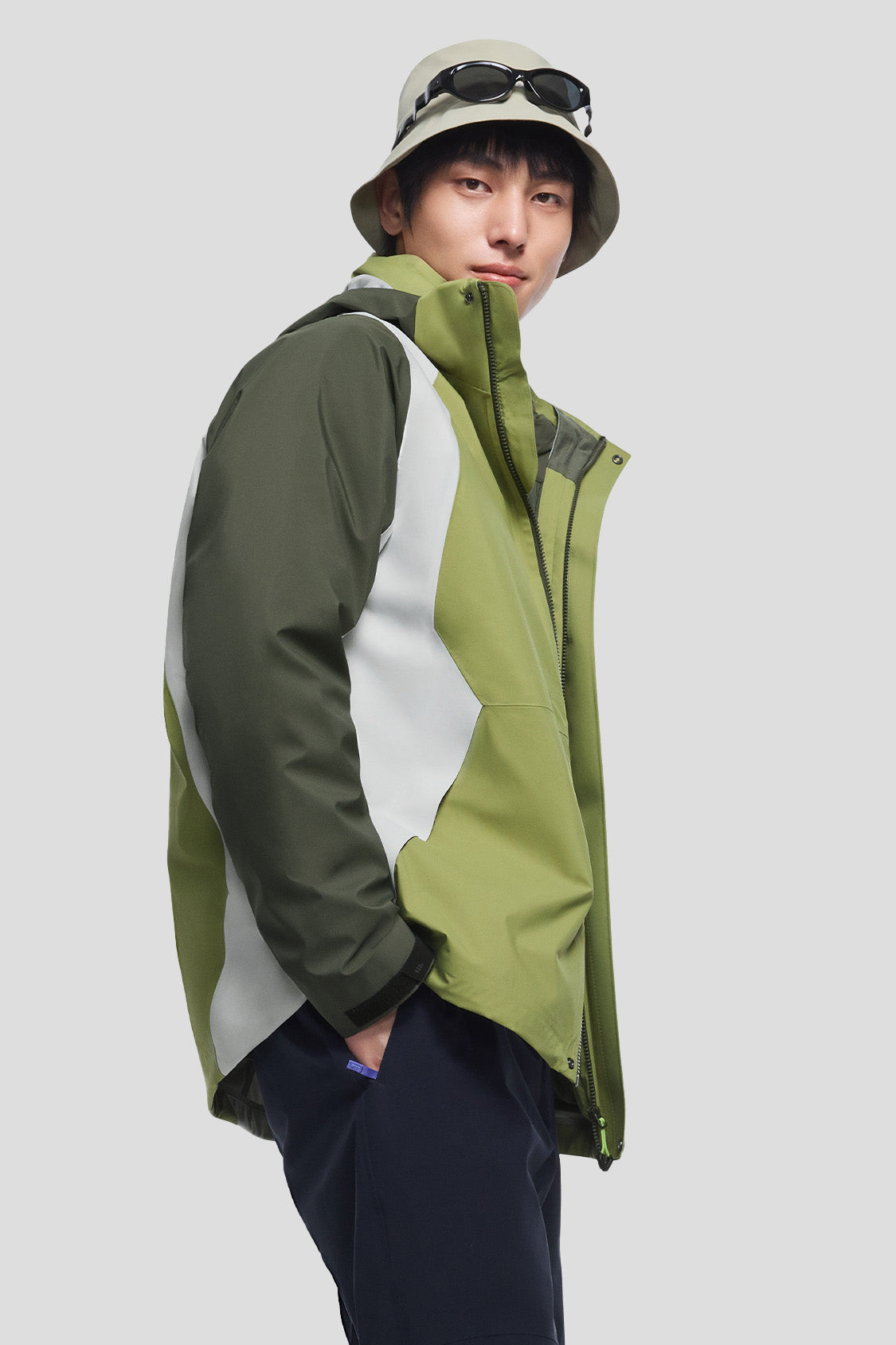 ArcticFlex Men's 3-in-1 Detachable Hood Jacket - Waterproof Windproof Winter Coat for Outdoor Hiking, Camping & Travel