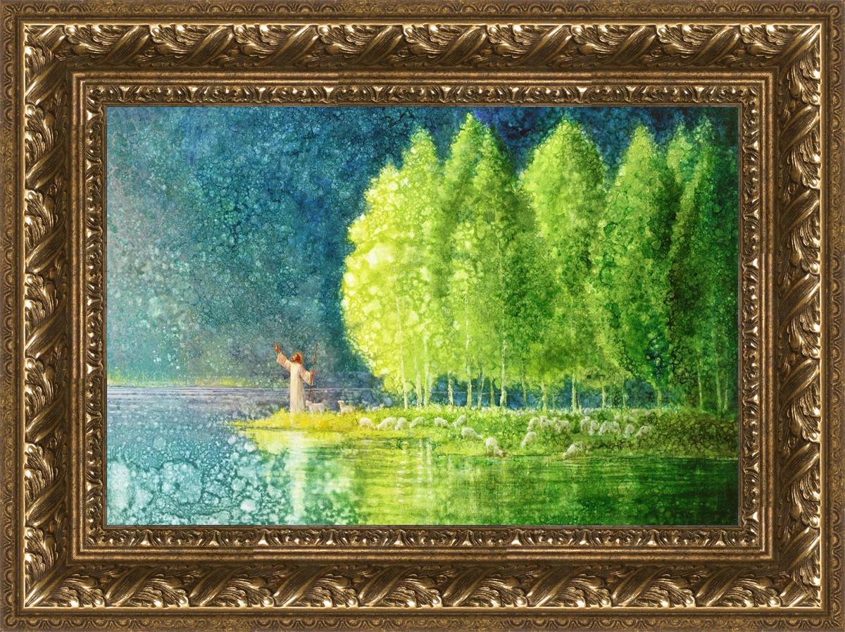 Beside Still Waters - Premium Home Decor & Wall Art for Living Room, Bedroom, Office | Calming Landscape Painting for Relaxation & Meditation Spaces