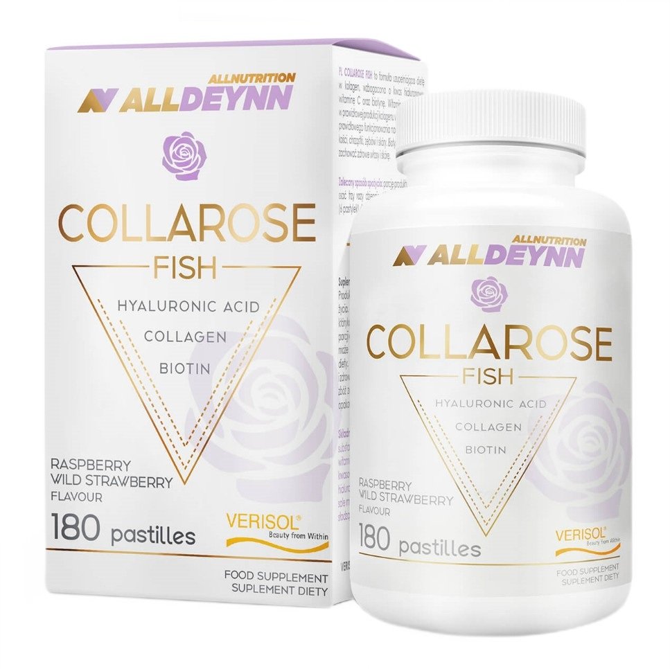 Allnutrition AllDeynn Collarose Fish Oil 180 Softgels - Premium Omega-3 Supplement for Heart, Brain & Joint Health | Daily Wellness Support for Adults & Seniors