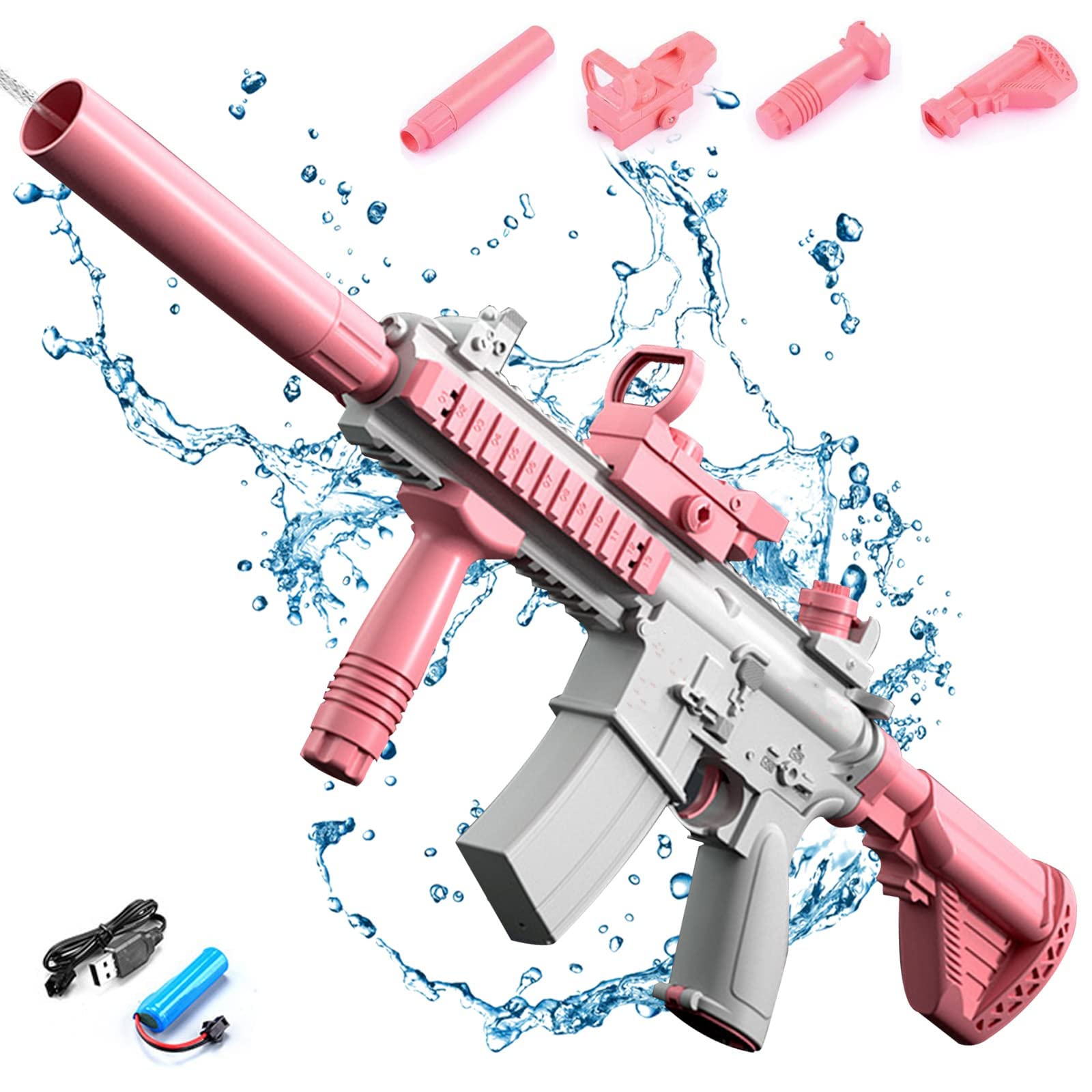 **Electric Water Gun for Kids & Adults - Automatic Long Range Water Blaster Toy for Outdoor Water Games, Pool Parties, and Summer Fun**