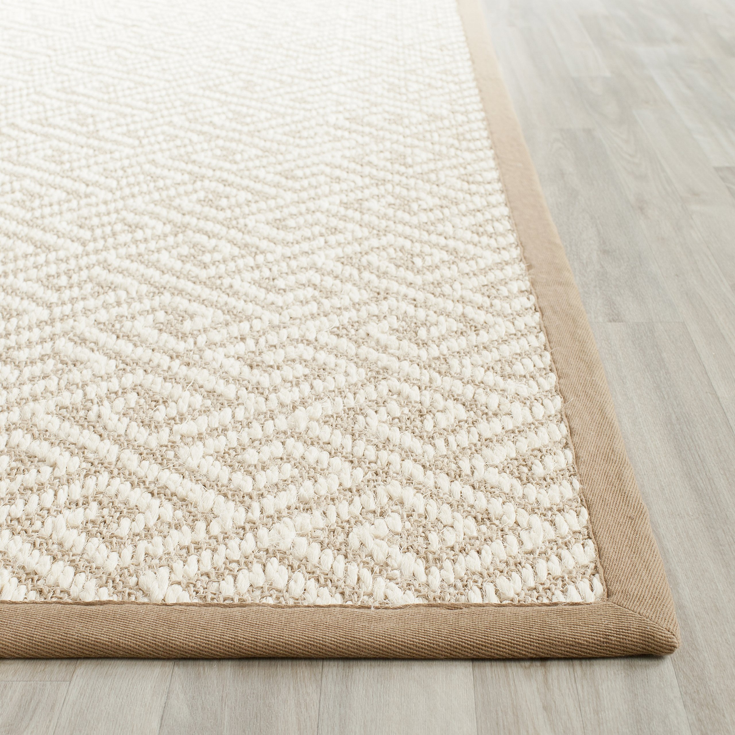 SAFAVIEH Natural Fiber Collection Area Rug - 8' x 10', Greek Key Sisal Design, Easy Care & Durable, Non-Slip Backing - Perfect for Living Room, Bedroom, Dining Room & High Traffic Areas (NF462A)