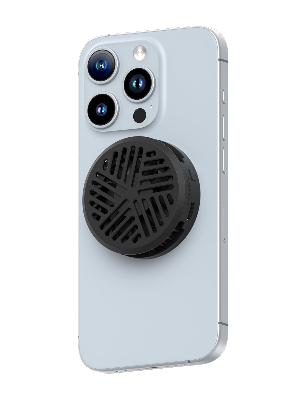 Ultra-Thin Magnetic Phone Cooler with Fan - Portable & Lightweight Cooling Radiator for iPhone 16/15 Pro Max, MagSafe, iPad Pro, Android & Tablets - Perfect for Gaming, Streaming & Overheating Protection (Black)