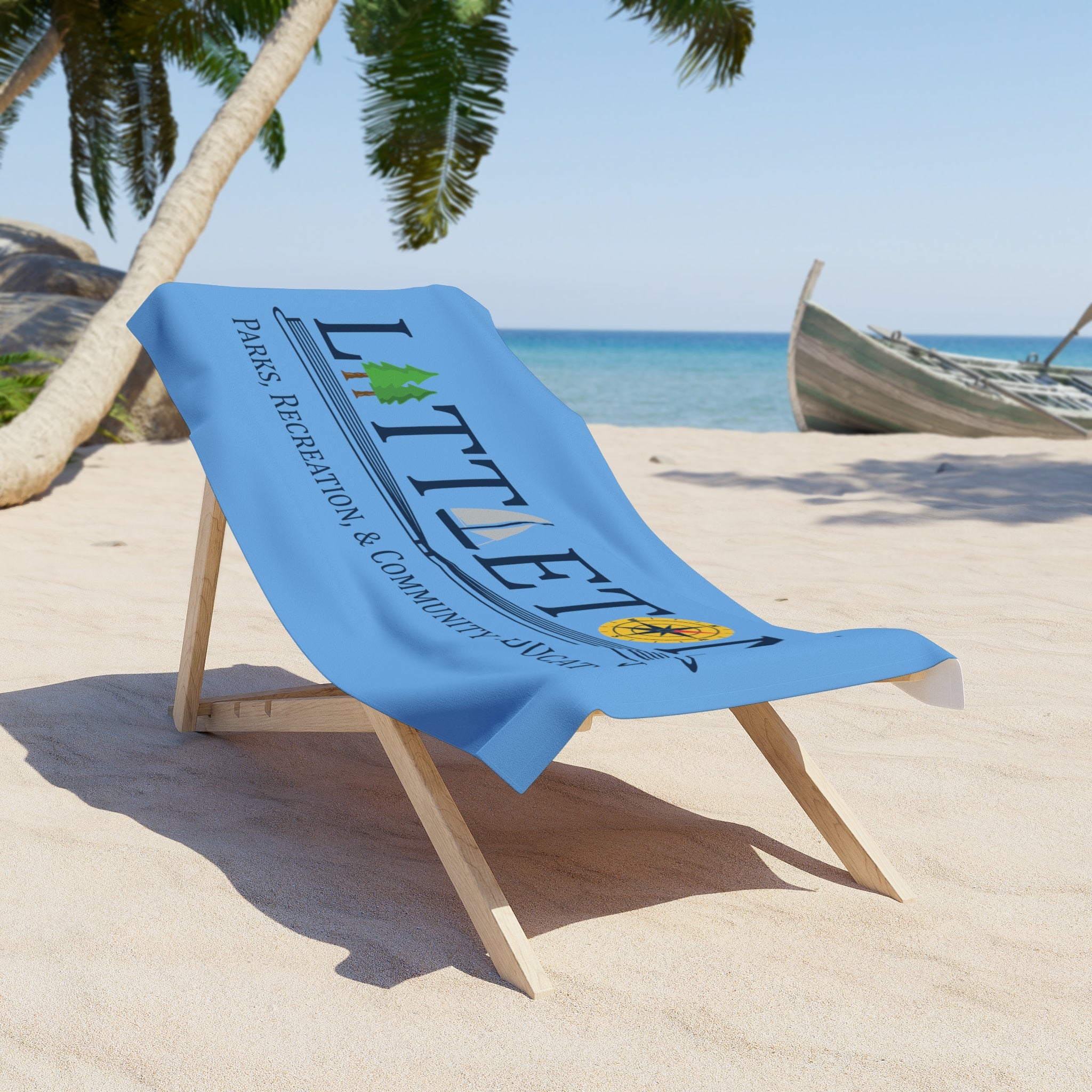 Littleton Park & Rec Beach Towel - Large Quick-Dry Sand-Free Towel for Pool, Beach, Yoga & Travel - Perfect for Summer Outdoor Activities