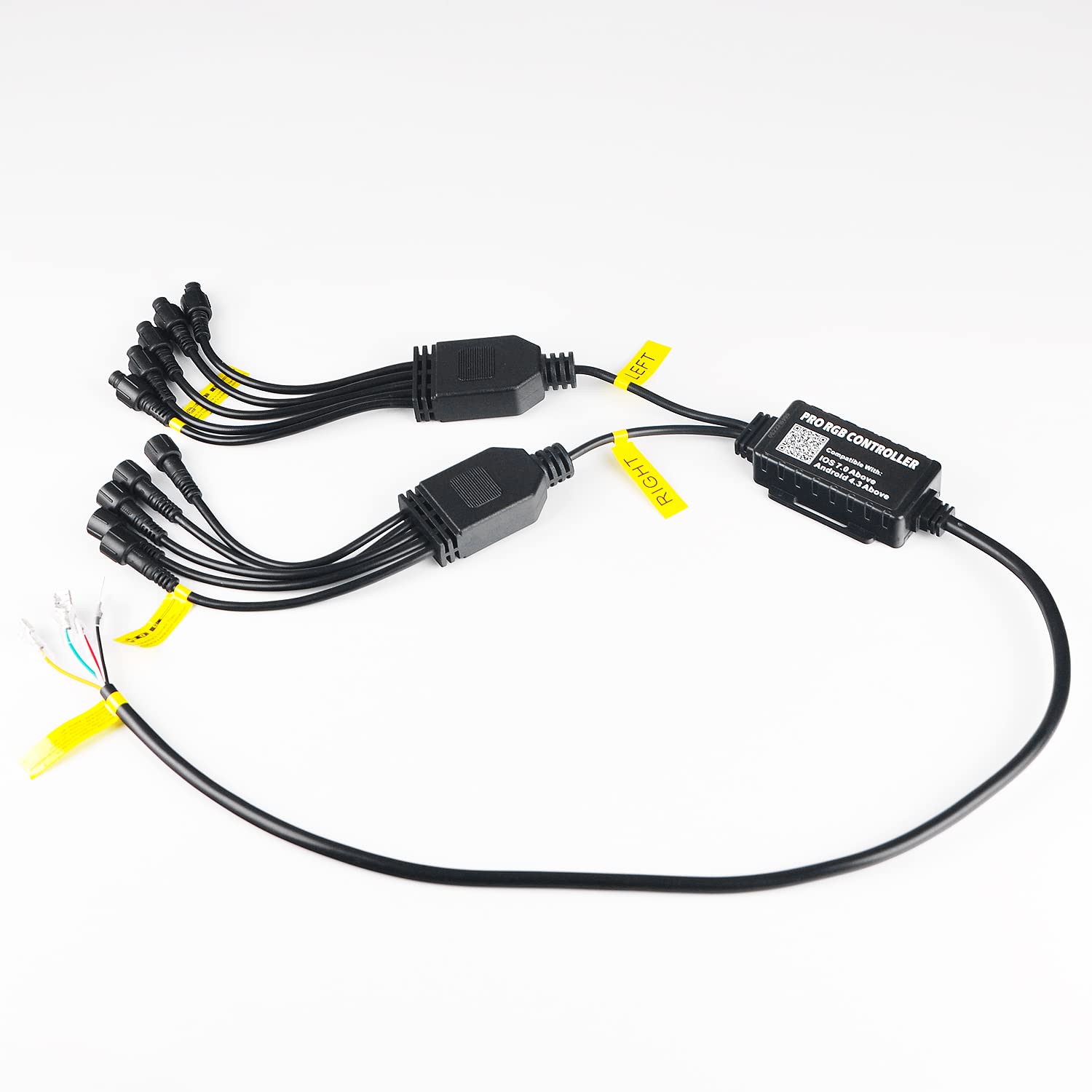 OHMU 4-Pin LED Whip Controller Box - 10 Connections for Off-Road LED Whips & Rock Lights | Perfect for Jeep, UTV, ATV Night Riding & Off-Road Adventures