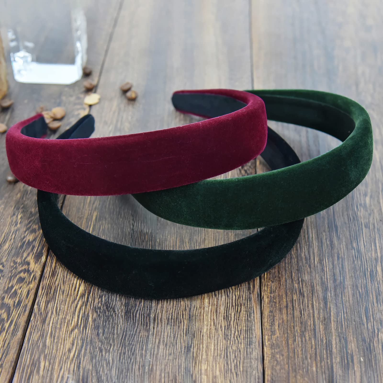 Velvet Wide Headbands for Women - Soft Non-Slip Hair Accessories for Women & Girls - Perfect for Workouts, Yoga, and Everyday Fashion Wear