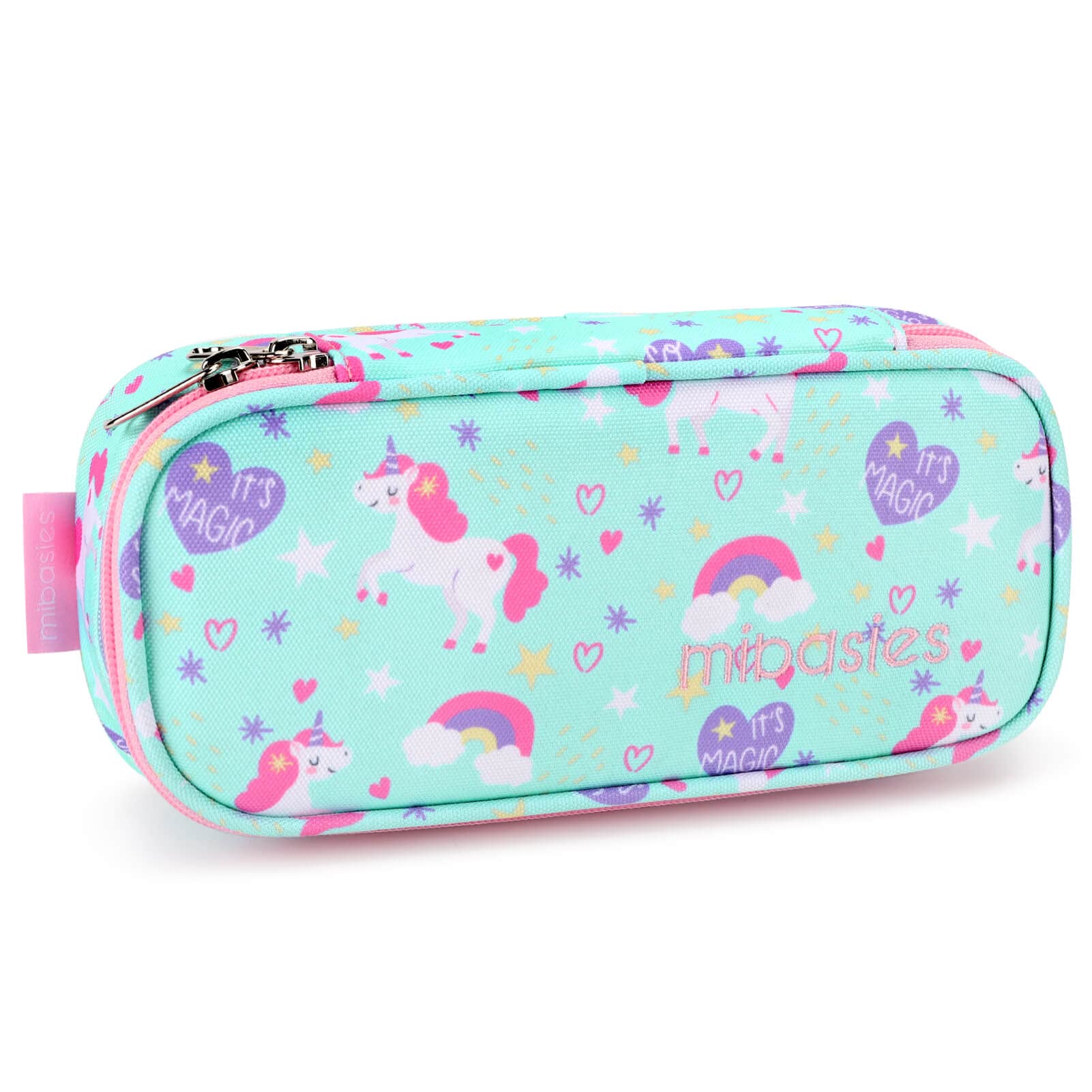 Mibasies Unicorn Pencil Case for Kids - Cute Girls & Boys School Supplies, Magic Unicorn Design Pen Holder Pouch - Perfect for School, Office, and Travel Organization