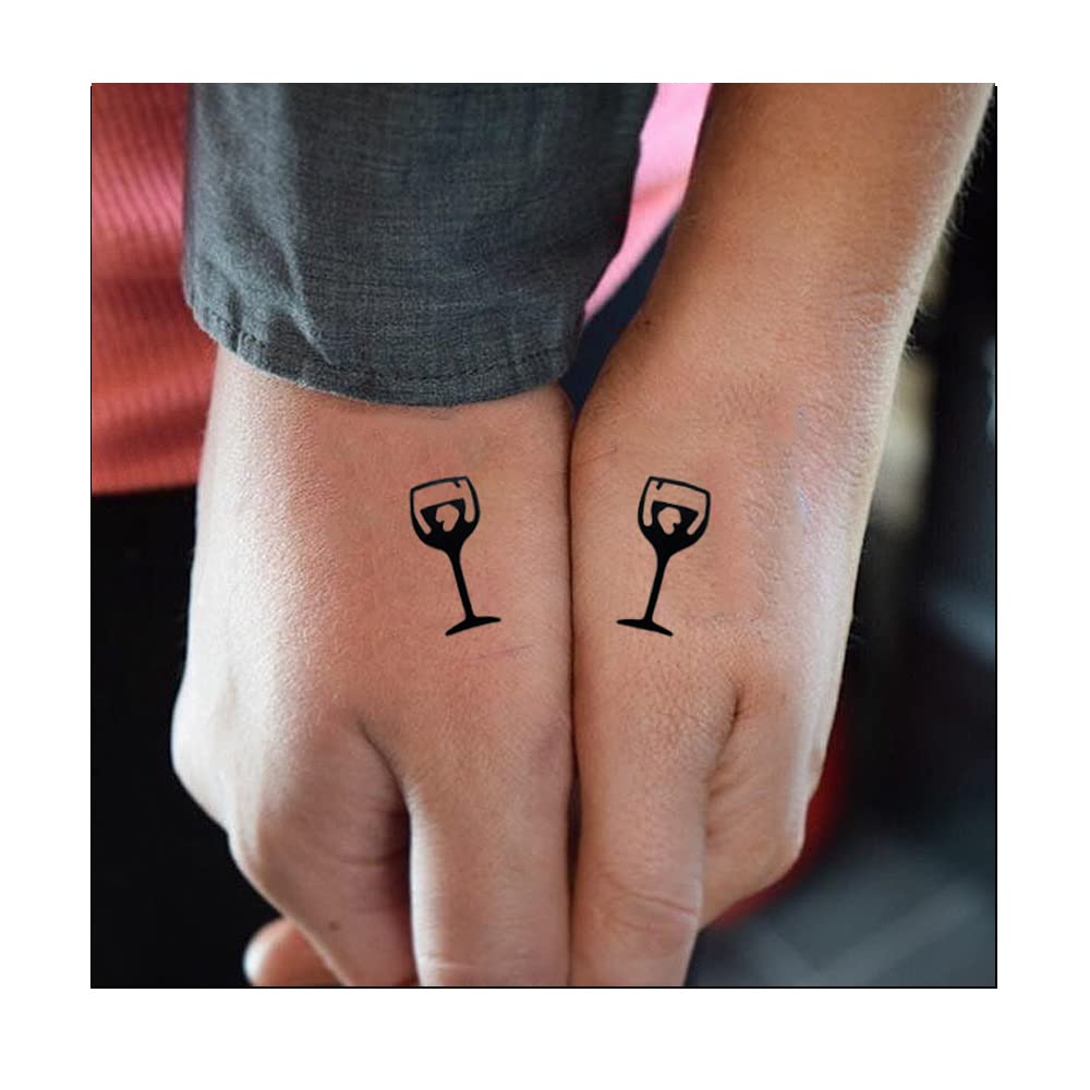 Comet Busters Couple Temporary Tattoos - Cute Matching Body Art Stickers (BT046) for Date Nights & Romantic Getaways