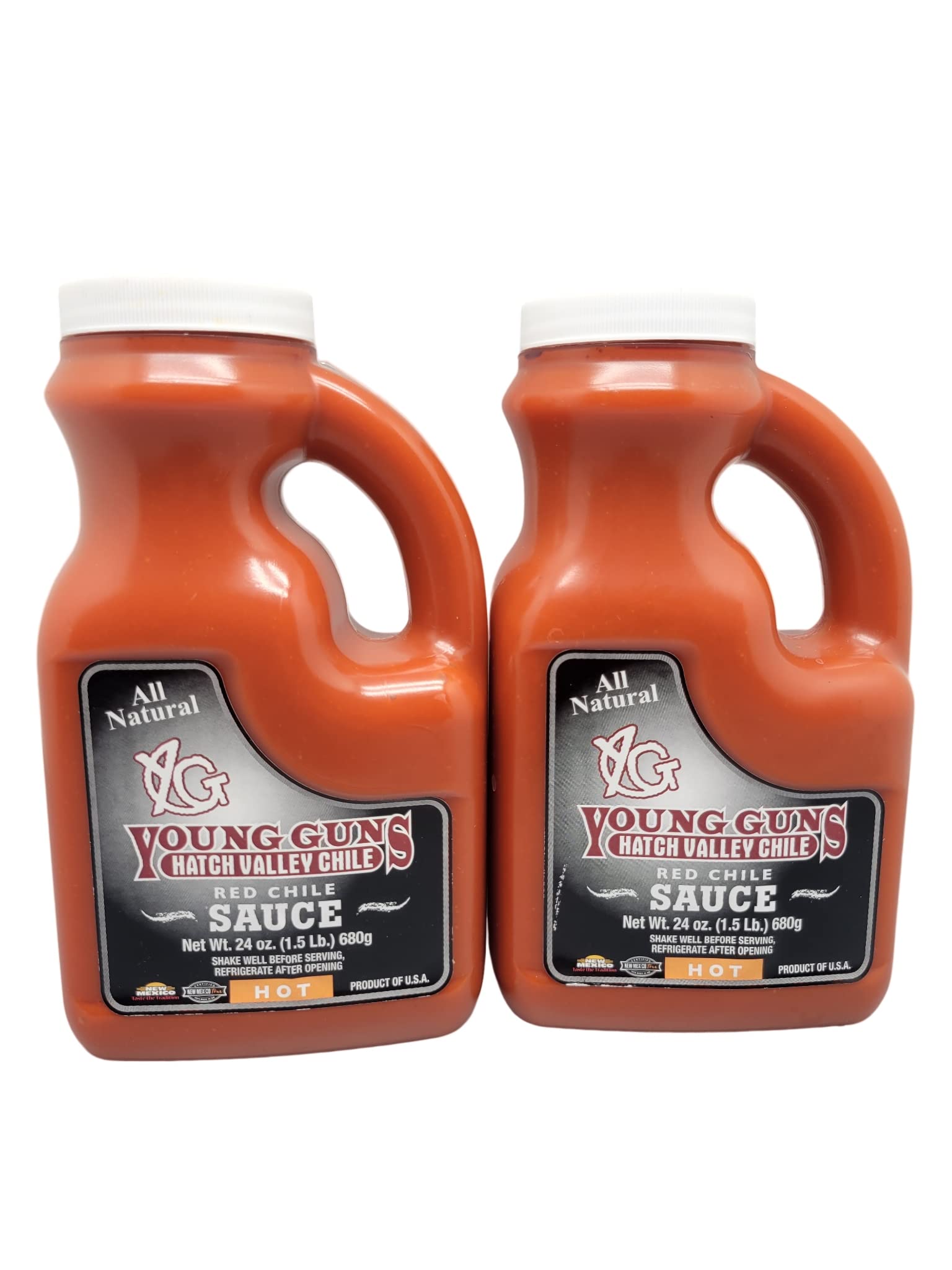 Hatch Valley Red Chile Hot Sauce 2-Pack Bundle - Authentic New Mexican Flavor for Tacos, Enchiladas & Grilling