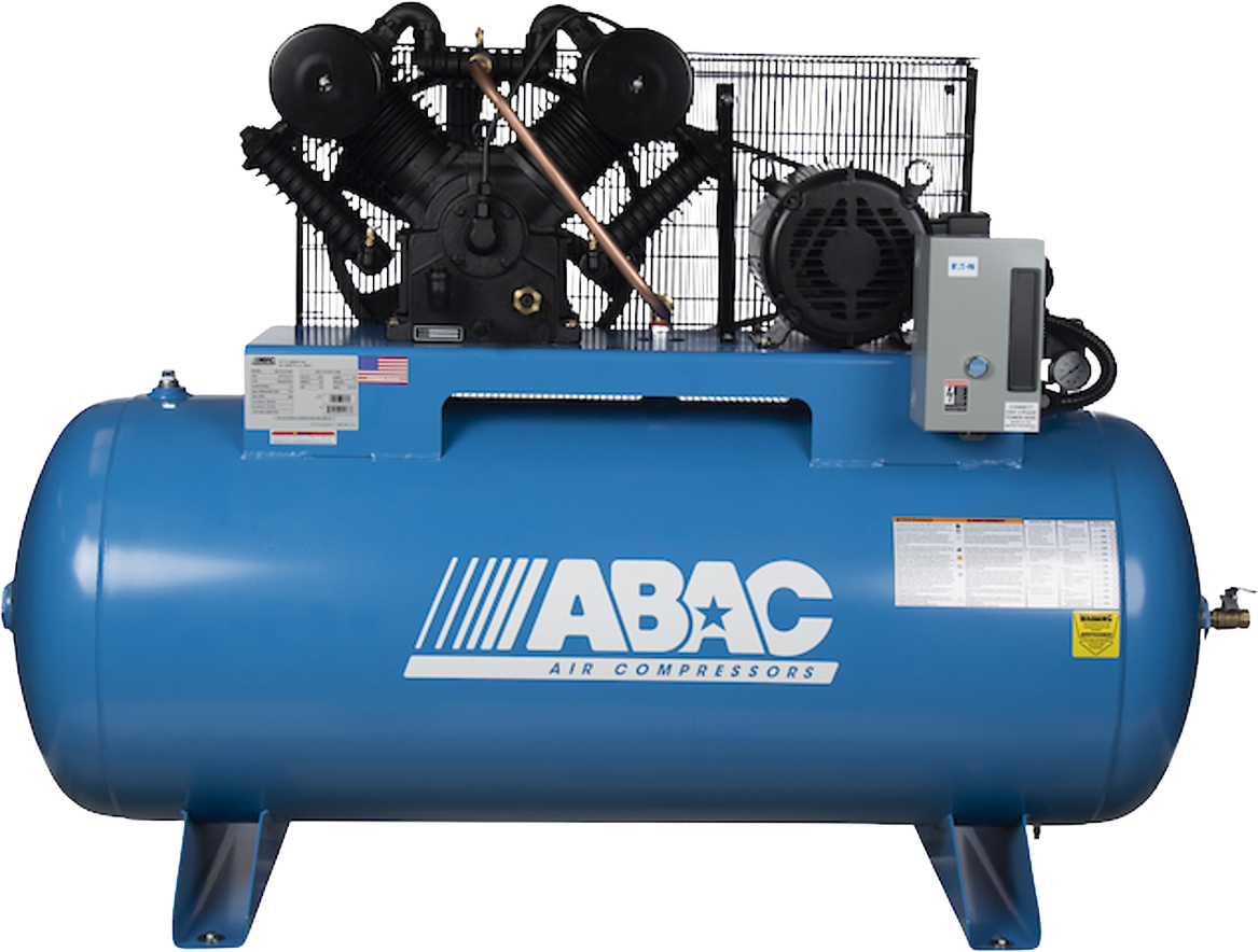 ABAC ABC10 23120H 10HP 120 Gallon Two Stage 3 Phase 230V Ironman Series Air Compressor - Ideal for Industrial Workshops, Auto Repair Shops & Heavy-Duty Applications