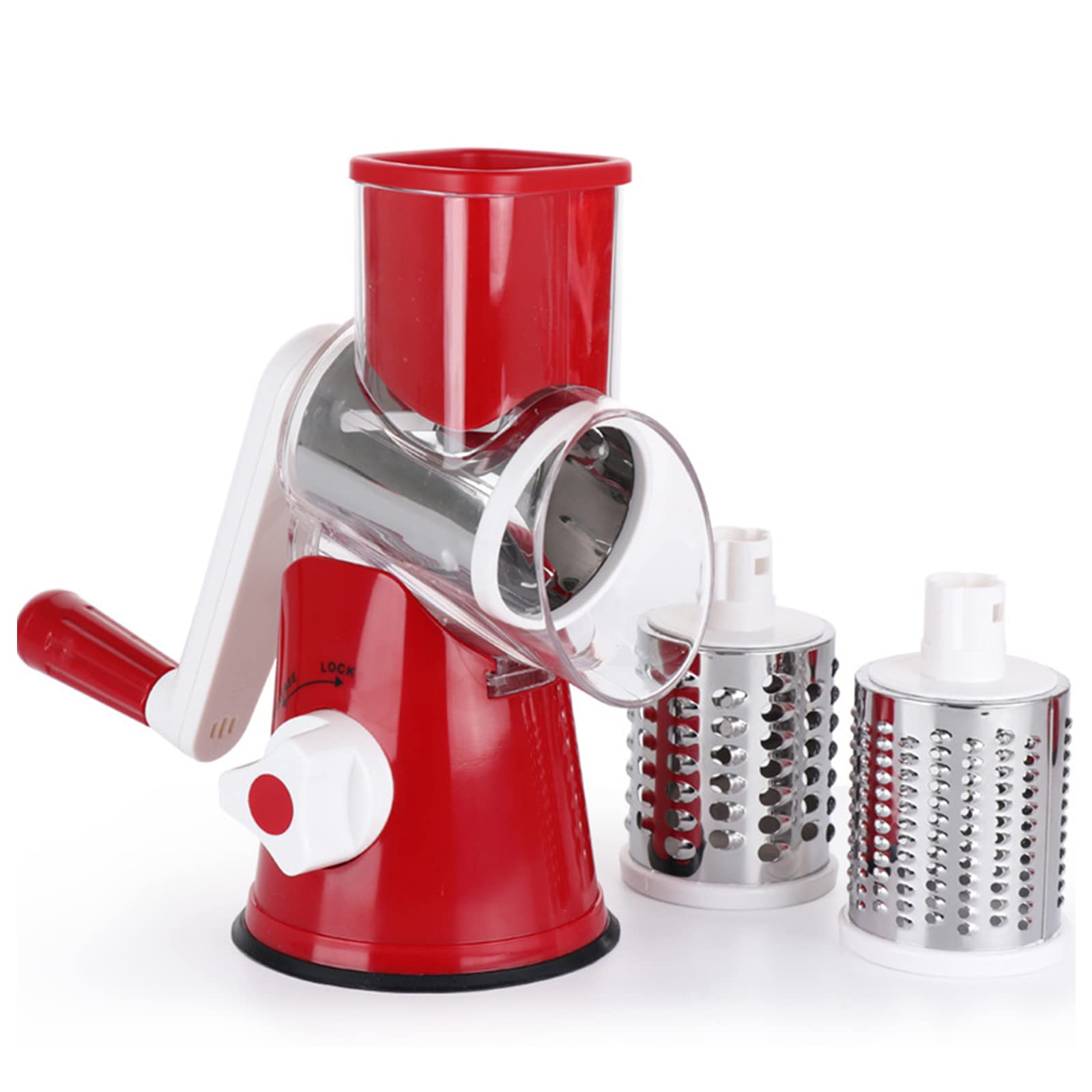 CHUANGRUN Manual Rotary Cheese Grater & Vegetable Slicer - Multi-Function Kitchen Tool for Cheese, Walnuts, Potatoes & Vegetables | Perfect for Salad Prep, Pizza Topping & Cooking