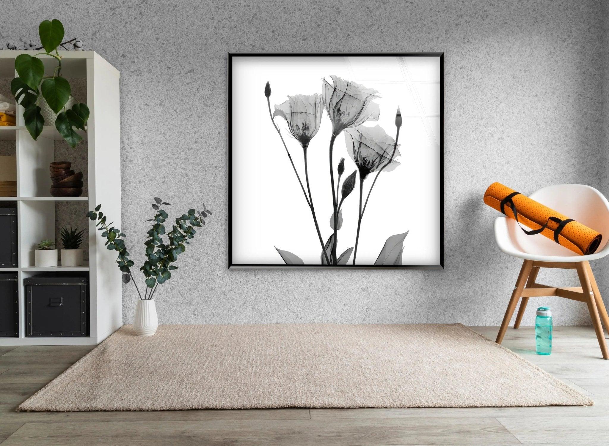 Albert Koetsier Tulip Tattoo Glass Wall Art - Handmade Stained Glass Window Decor for Living Room, Bedroom & Office - Perfect Gift for Home Decor Lovers