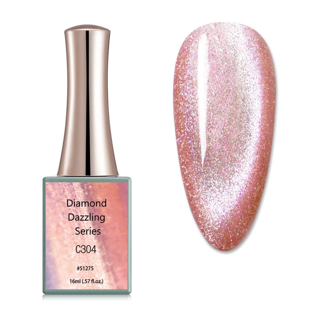 CANNI 16ml Large Bottle Diamond Dazzling Series Gel Nail Polish - Shining Color Soak Off UV Gel Varnish (C304) | Long-Lasting Manicure for Salon & Home Nail Art | Perfect for Parties, Weddings & Special Occasions