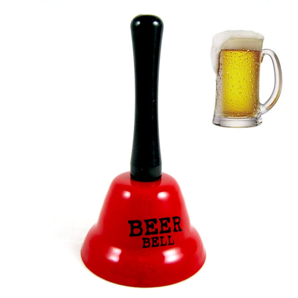 Fun Ring Beer Bell - Novelty Gag Desk & Kitchen Bar Counter Top Service Call Bell - Perfect for Parties, Restaurants & Home Use