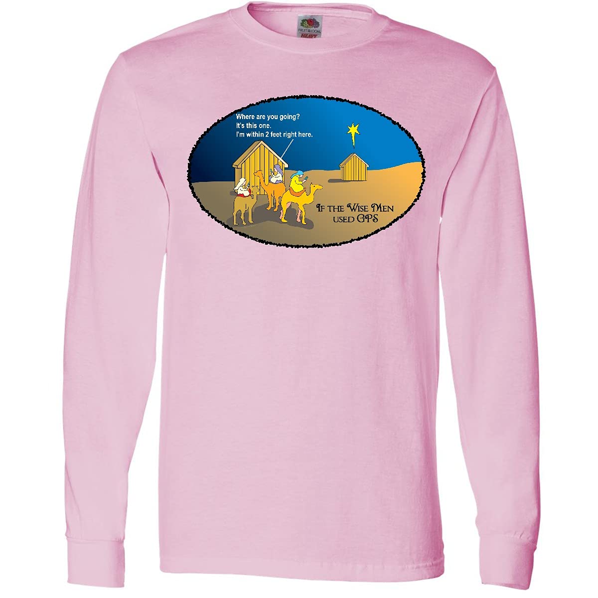 Wise Men Christmas GPS Long Sleeve T-Shirt | Holiday Graphic Tee for Men & Women | Perfect for Christmas Parties & Family Gatherings