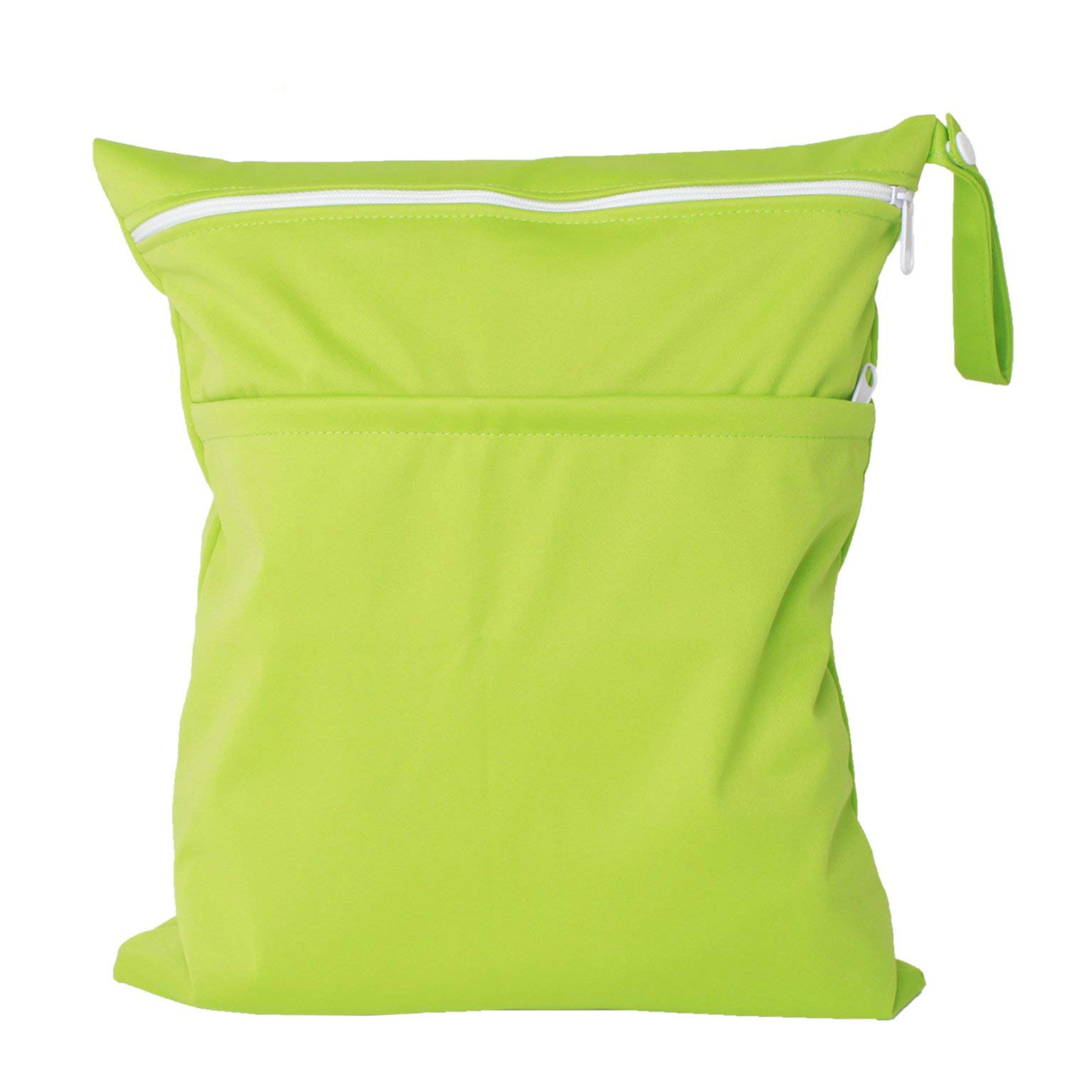 Waterproof Wet Bags 2 Pack - Reusable Baby Cloth Diaper Wet/Dry Storage Bags with Dual Zippered Pockets | Ideal for Travel, Beach, Pool, Gym & Swimsuits | Washable & Durable (DDBL-US-2) - Perfect for Daycare, Baby Essentials & Water Activities