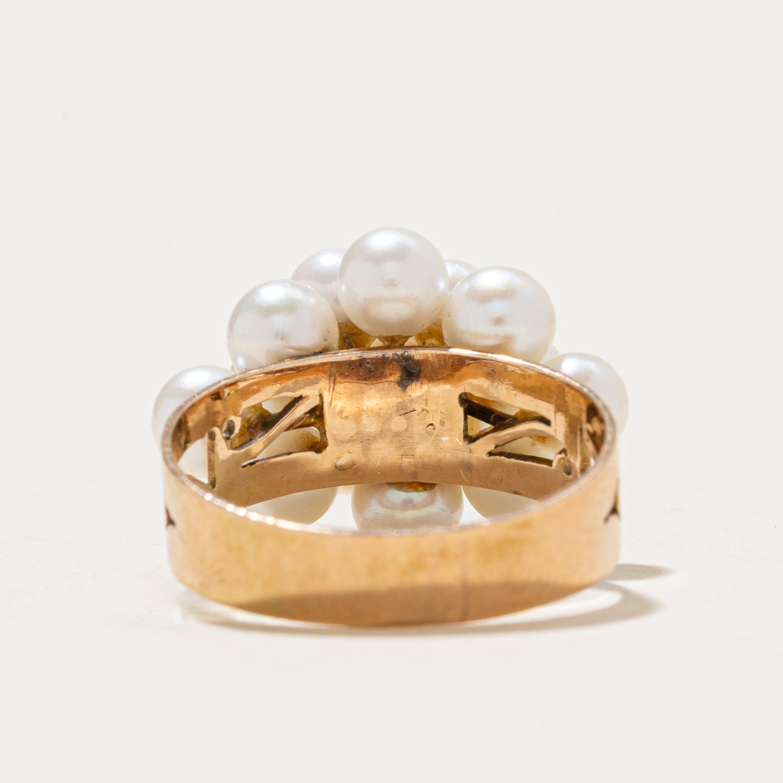 Elegant Pearl Cluster Cocktail Ring for Women - Size 6 | Perfect for Evening Parties, Weddings & Special Occasions