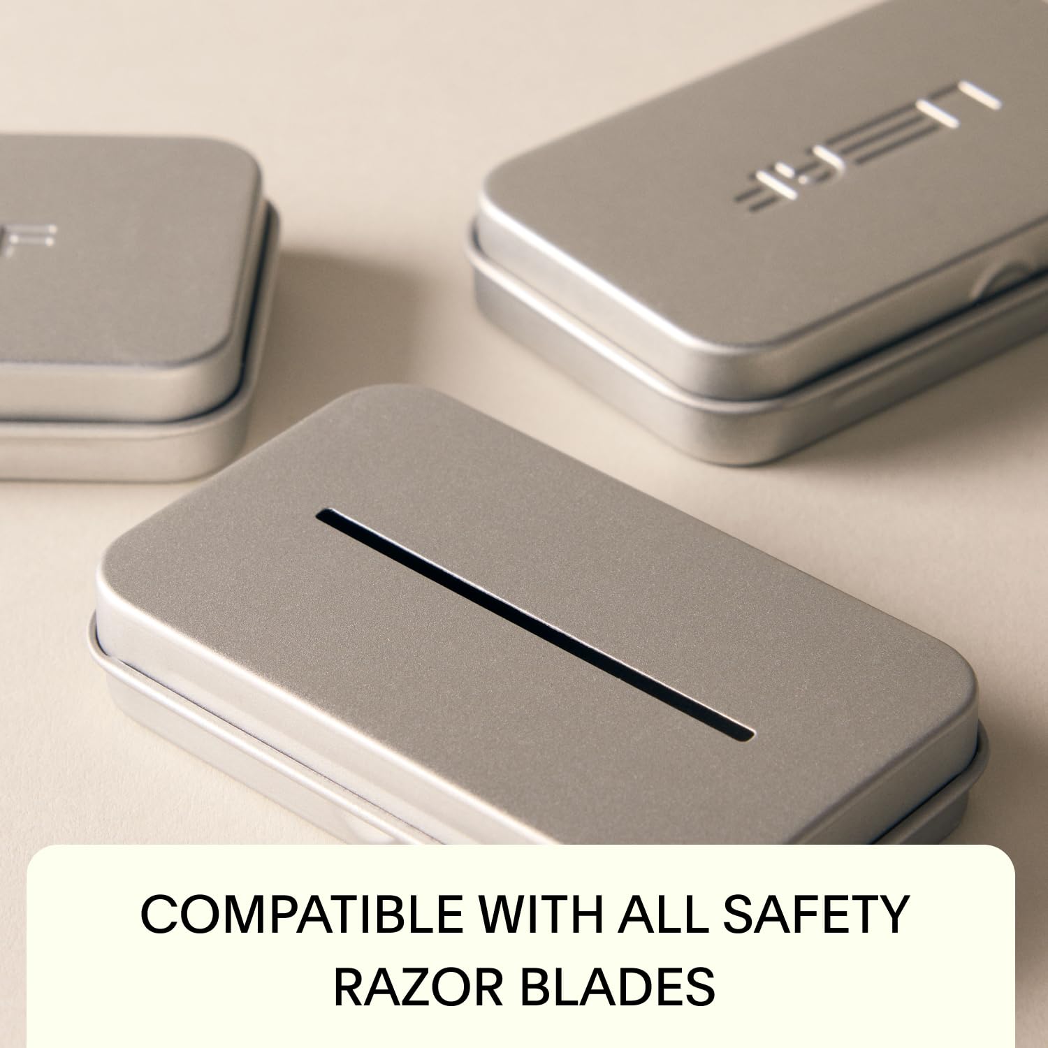 Leaf Shave Blade Recycling Tin - Eco-Friendly Blade Bank for Safety Razor Blades | Safe Disposal & Storage for Used Razor Blades | Perfect for Home, Salon & Travel Use