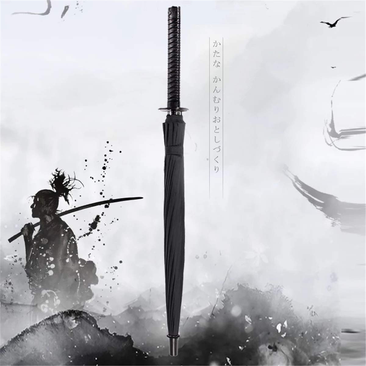 Windproof Samurai Umbrella - 8 Bone Ninja Design for Outdoor Use