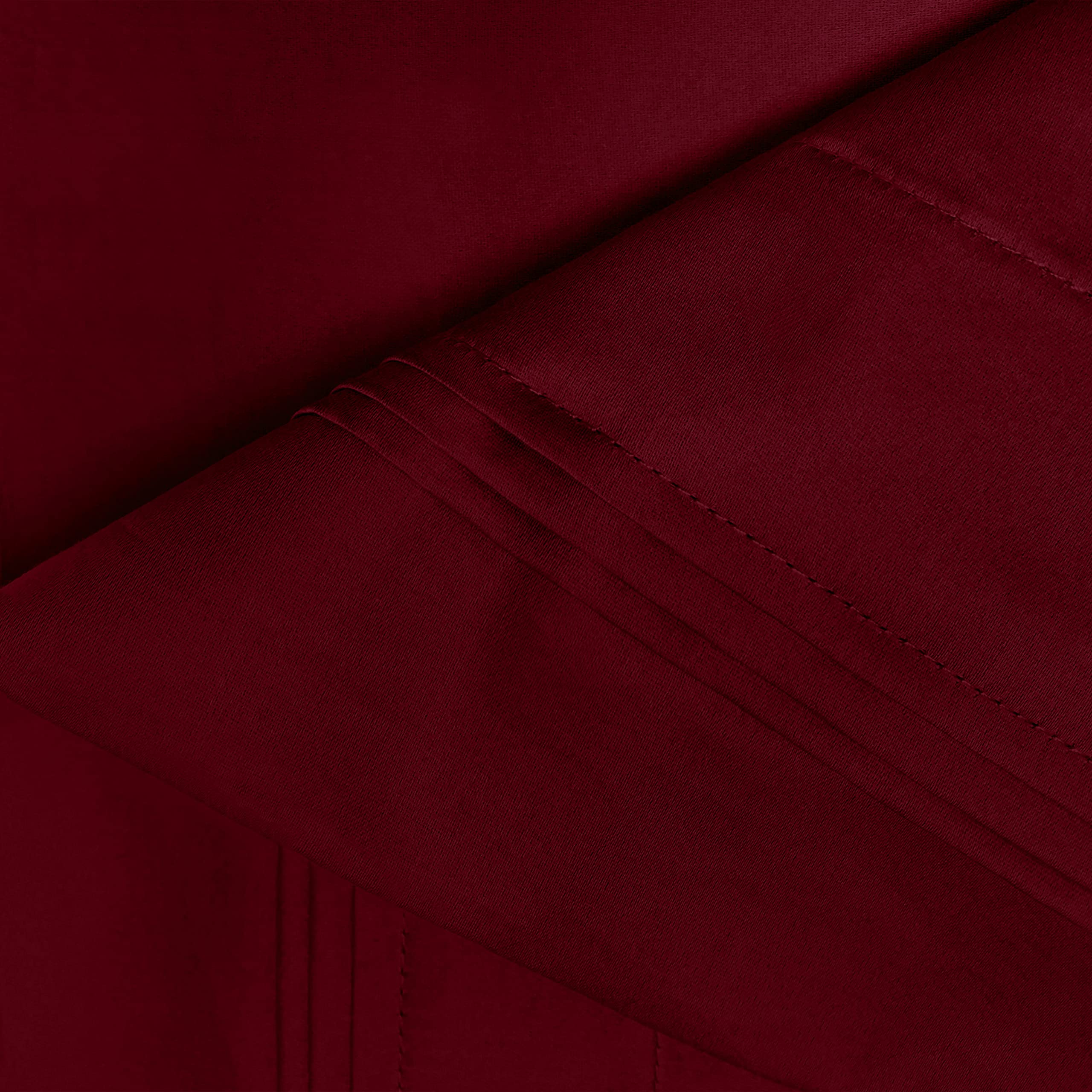 Premium 650 Thread Count Egyptian Cotton 3-Piece Sheet Set | Eco-Friendly & Sustainable Bedding | Ultra-Soft Split King Sheets with Deep Pockets (Burgundy) - Perfect for Luxury Hotels, Master Bedrooms & Gift Giving