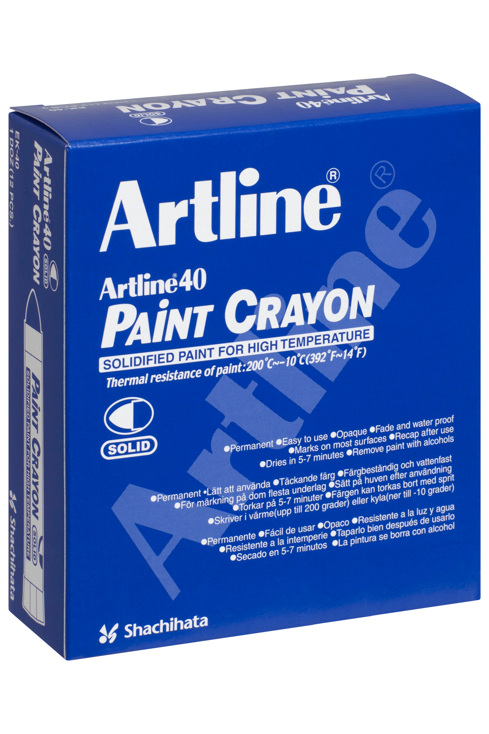 Artline 40 Permanent Paint Marker - Red (12-Pack) | Vibrant Waterproof Ink for DIY, Crafts, Signage & Industrial Labeling