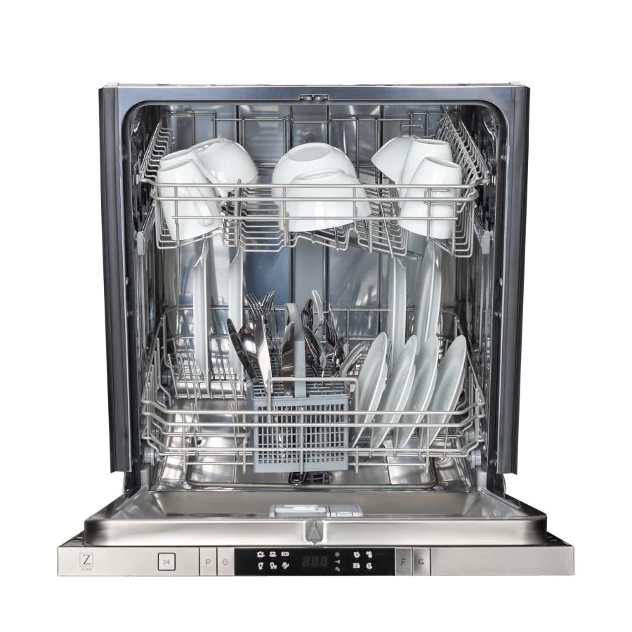 ZLINE 24 Inch Built-In Dishwasher with Stainless Steel Tub - Modern Handle Design for Kitchen & Home - Perfect for Small Families and Entertaining Guests