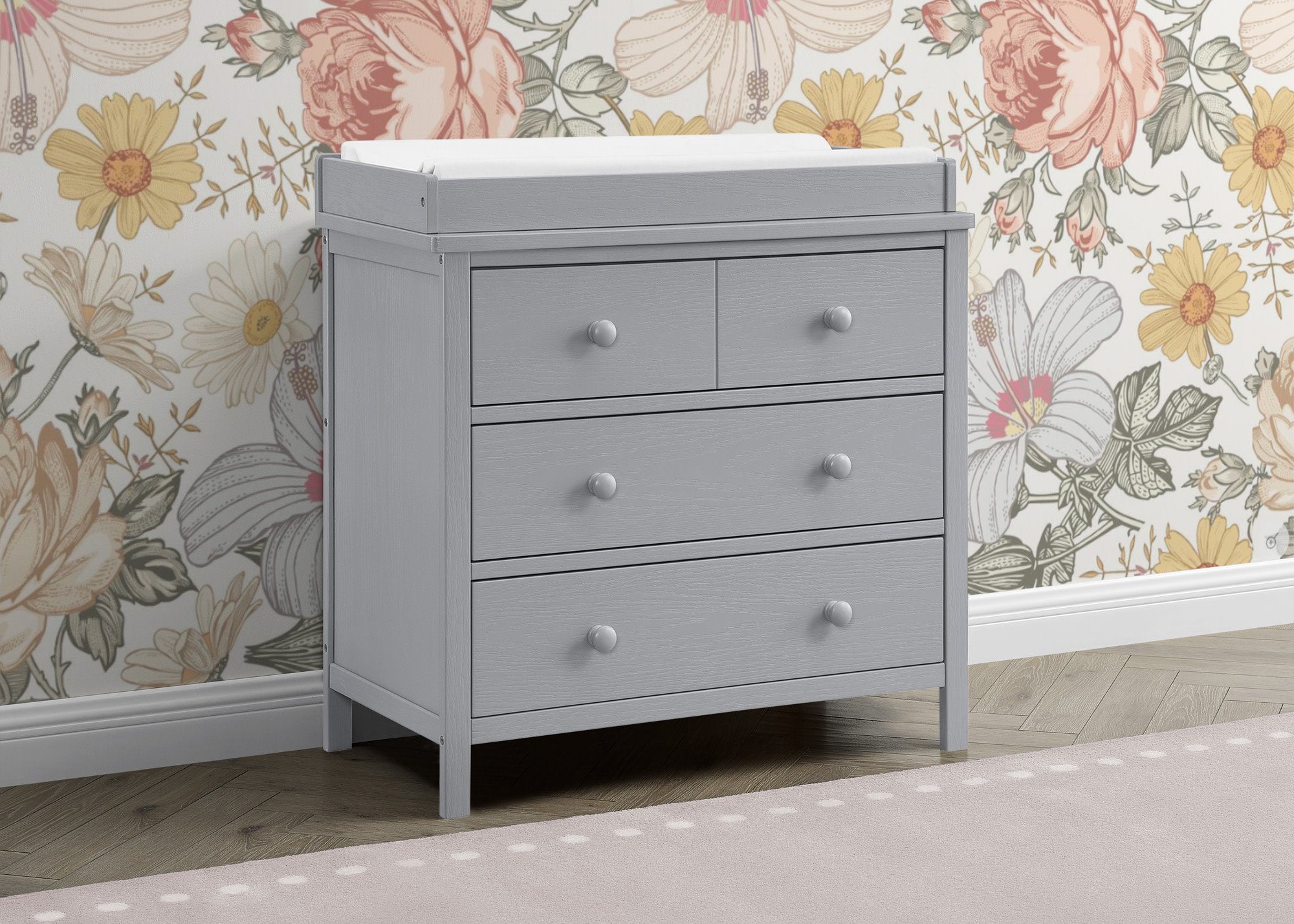 Sweet Beginnings 3 Drawer Dresser - White Nursery Dresser with Soft-Close Drawers for Baby Room Organization | Perfect for Baby Clothes, Diapers & Nursery Storage