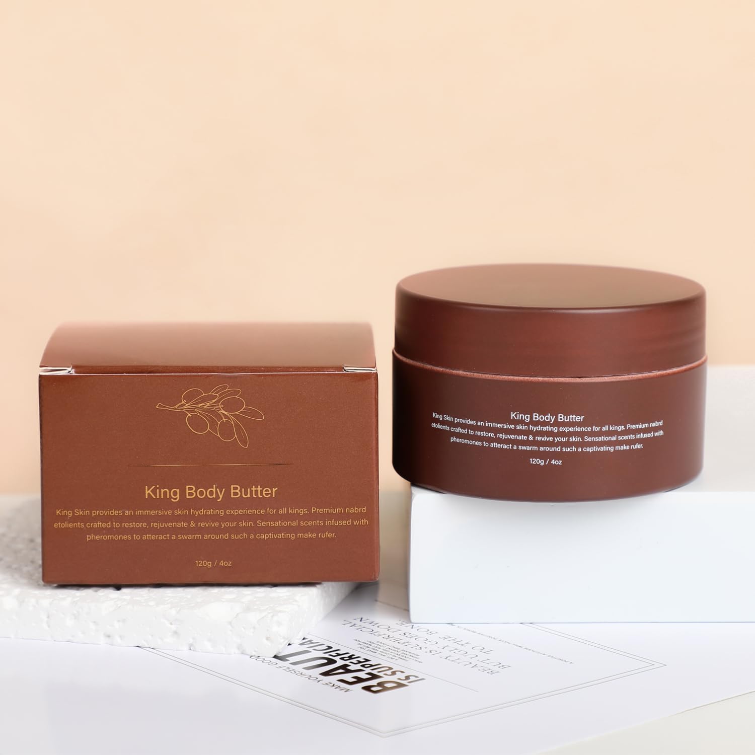 Kings Skin Body Butter for Men - Organic Cologne Scented Moisturizer with Warm Fragrance | Hydrating & Nourishing Dry Skin | Perfect for Daily Use, Post-Shave & Grooming Routine