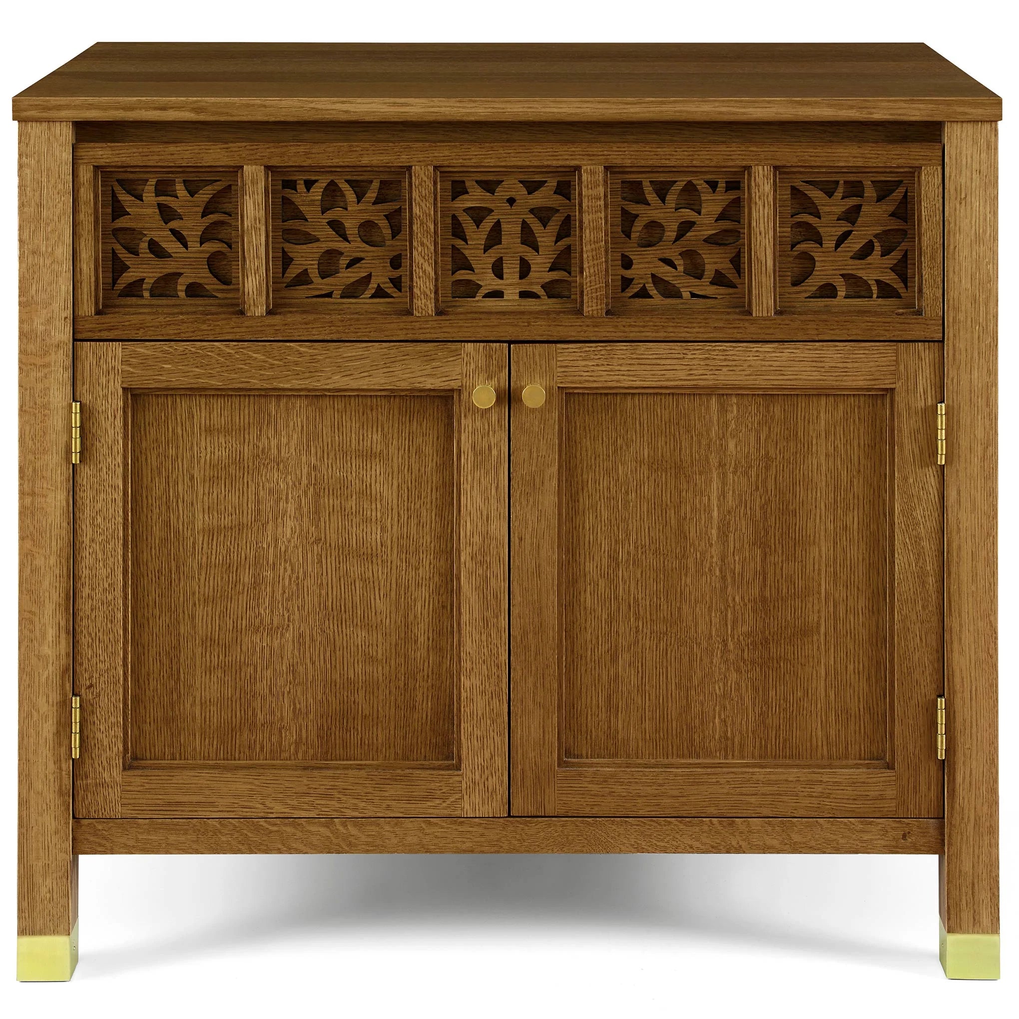 Surrey Hills Two Door Nightstand with Wood Top - Modern Bedside Table for Bedroom, Living Room, or Guest Room Storage