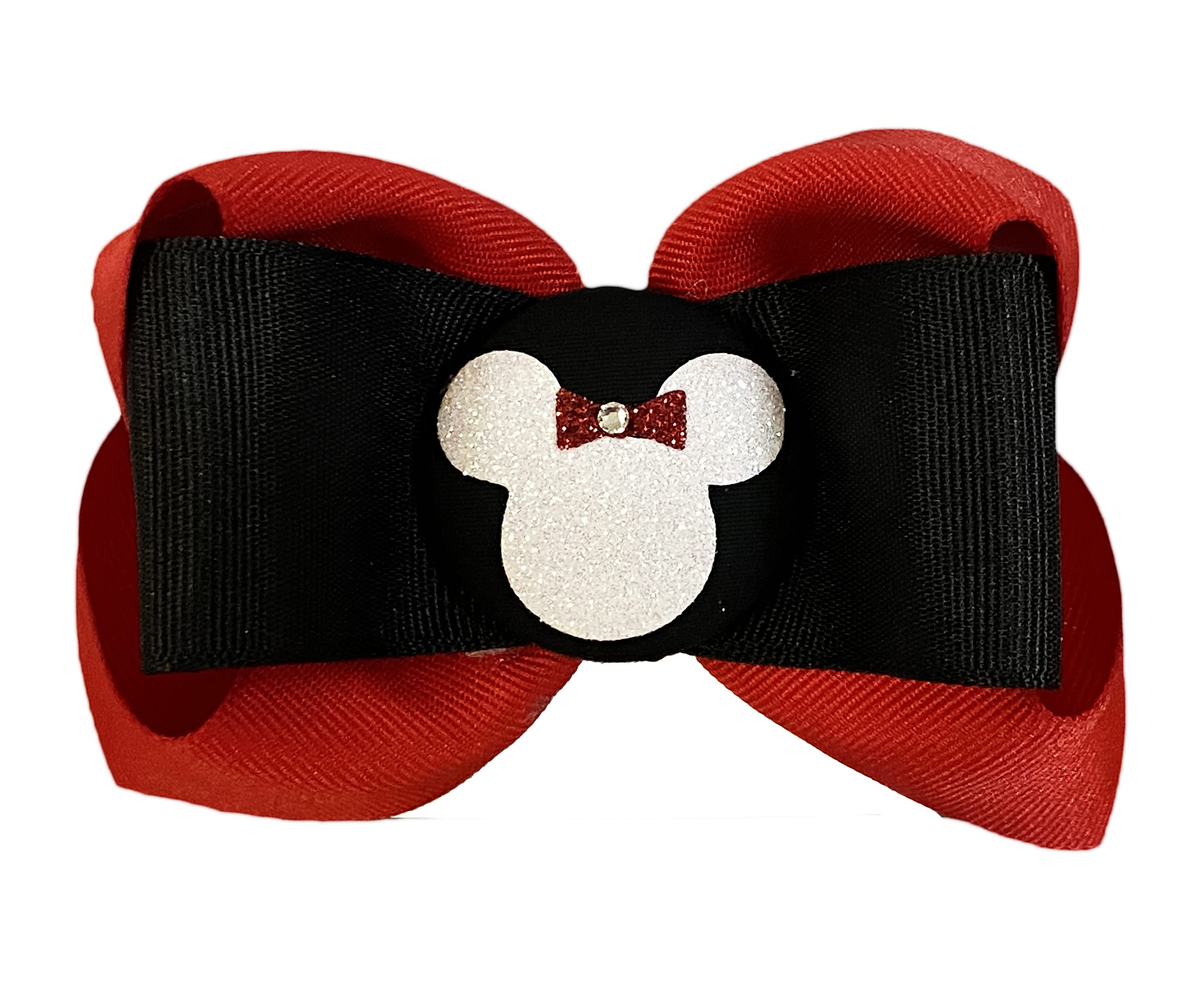 Red Minnie Mouse Hair Bow for Girls - Cute Disney-Inspired Hair Accessory for Parties, School, and Everyday Wear