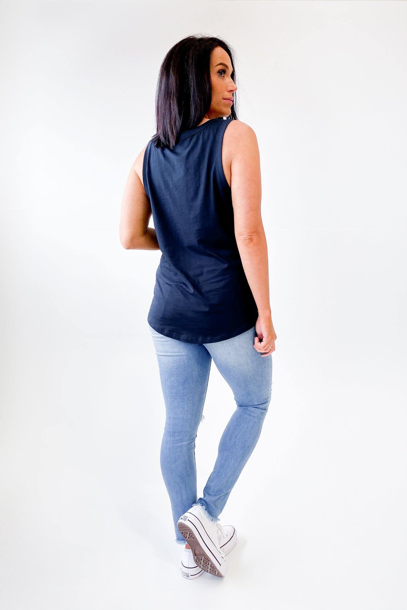 AS Colour Sunday Singlet Navy - Soft Cotton Sleeveless Undershirt for Men & Women - Multipack Value Deal - Perfect for Layering, Gym, Workout & Casual Wear